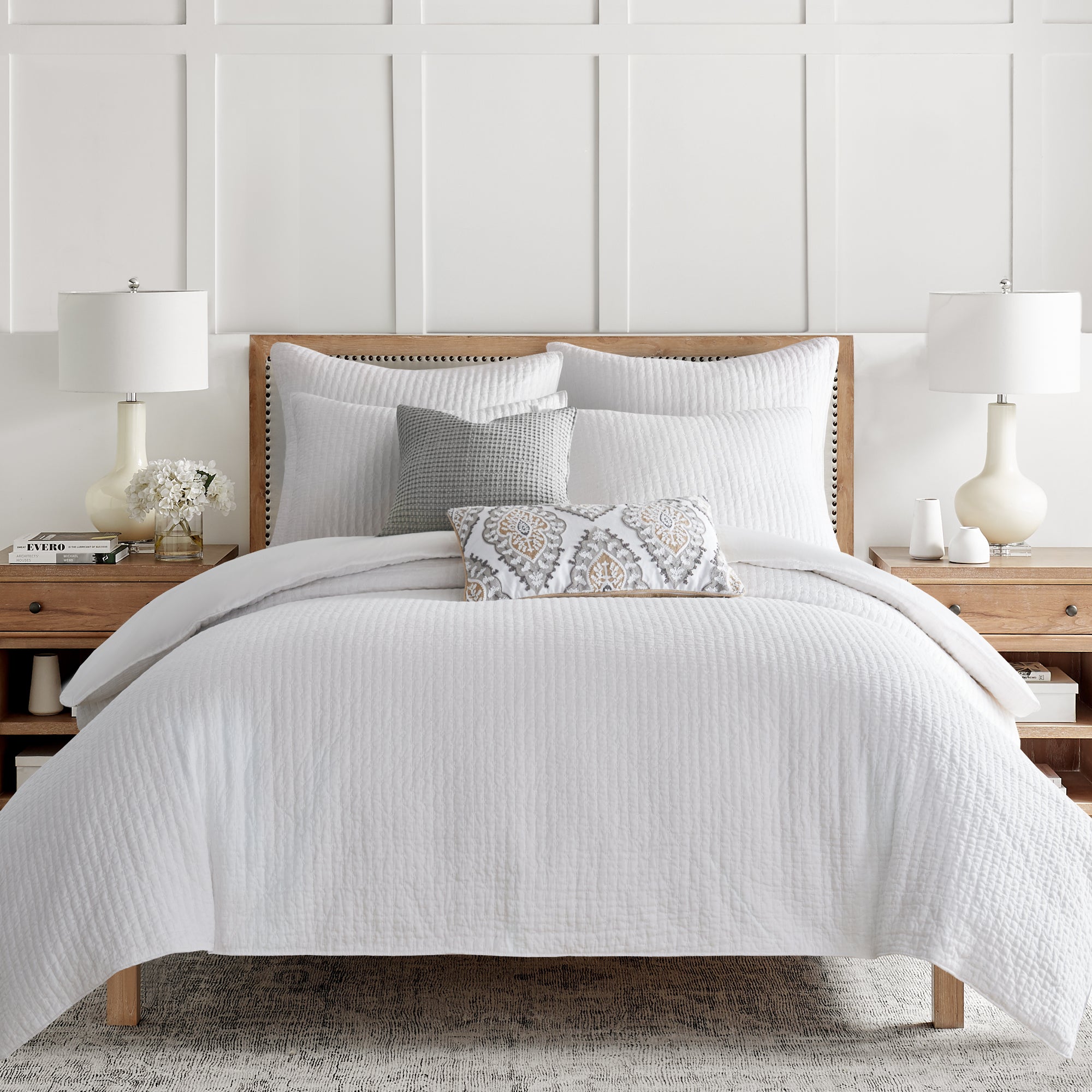 Premium Cross Stitch Duvet Cover Set - Queen Size Bedding with Floral Embroidery - Soft & Breathable Cotton for Cozy Bedroom Decor