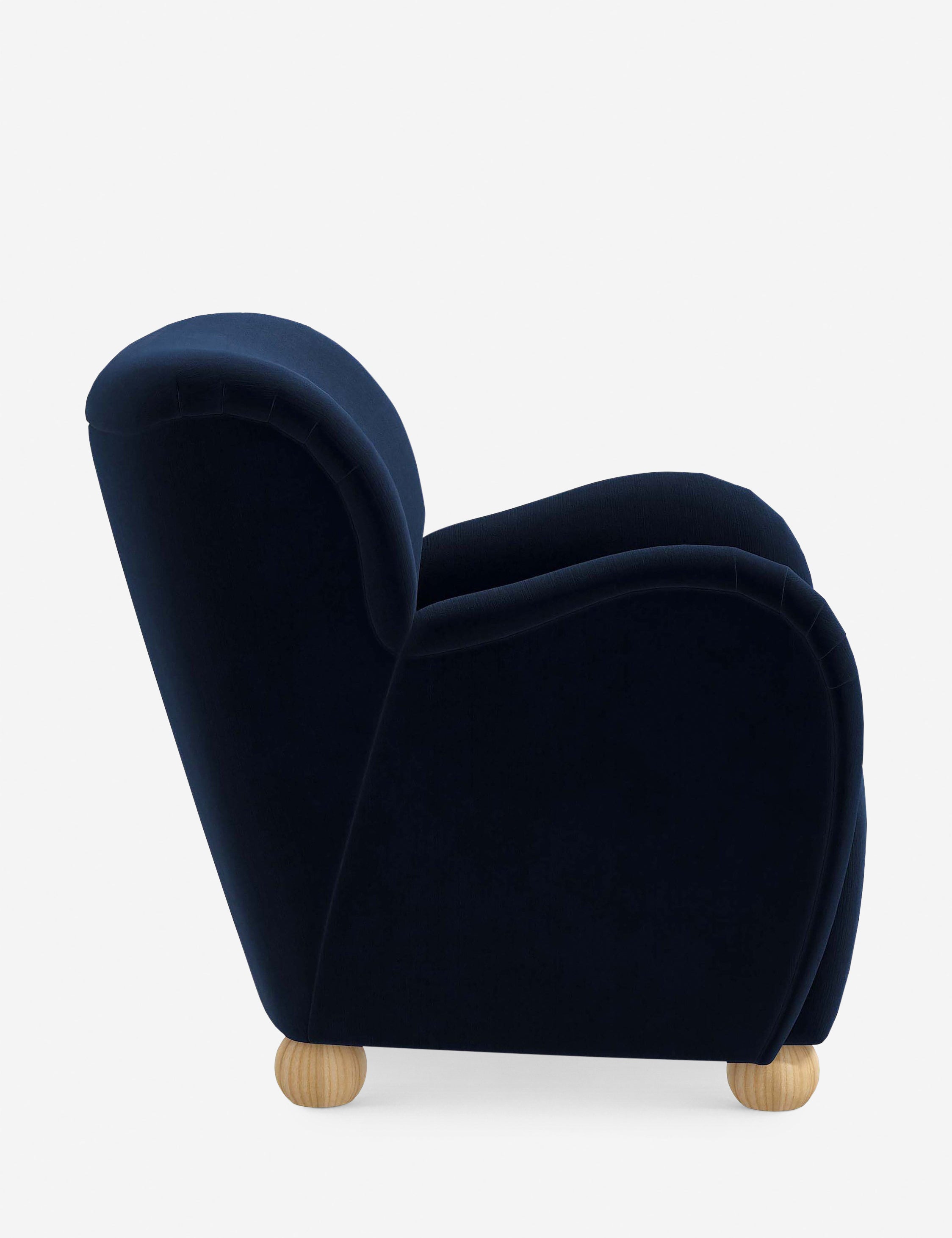 Modern Baird Accent Chair - Mid-Century Inspired Upholstered Armchair with Wooden Legs for Living Room, Bedroom or Office - Perfect for Reading Nook, Lounge Area & Home Decor
