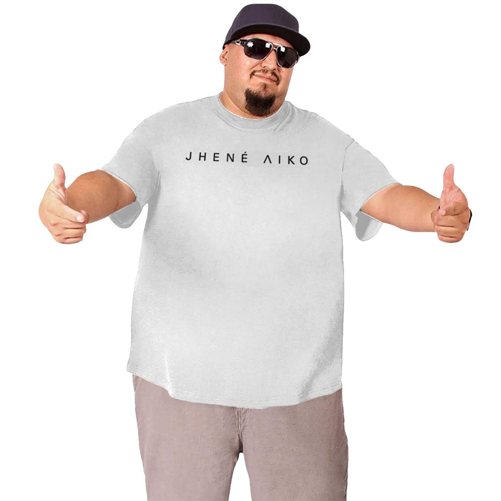 Jhenes Aikos Logo Oversized Cotton T-Shirt for Boys - Big & Tall Short Sleeve Tee in White | Casual Wear, Street Style & Graphic Tee Outfit