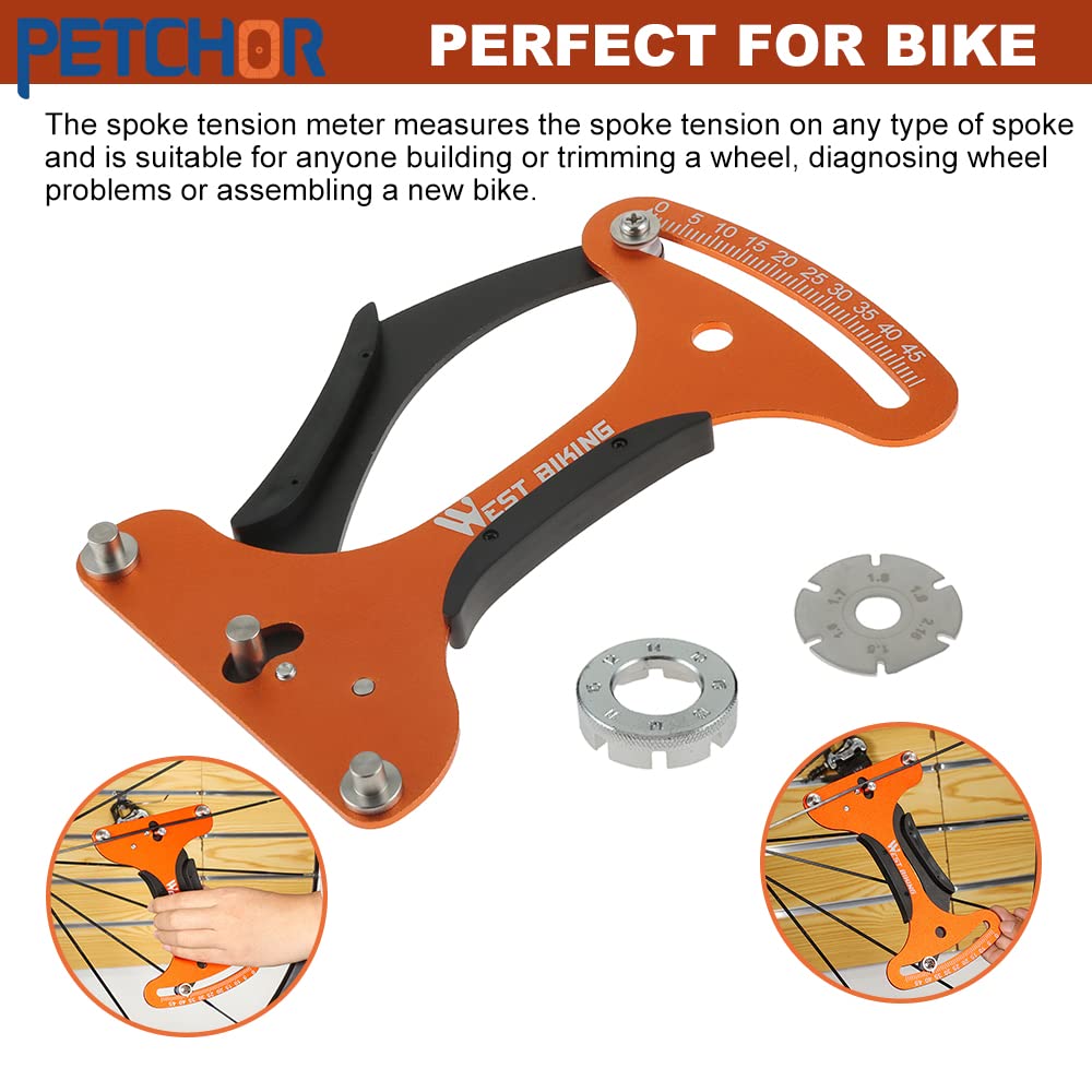 Premium Bike Spoke Tension Meter - Professional Tensiometer for Measuring & Adjusting Bicycle Wheel Spokes Tension | Essential Tool for Cyclists, Bike Mechanics & DIY Enthusiasts | Perfect for Road Bikes, Mountain Bikes & Wheel Maintenance