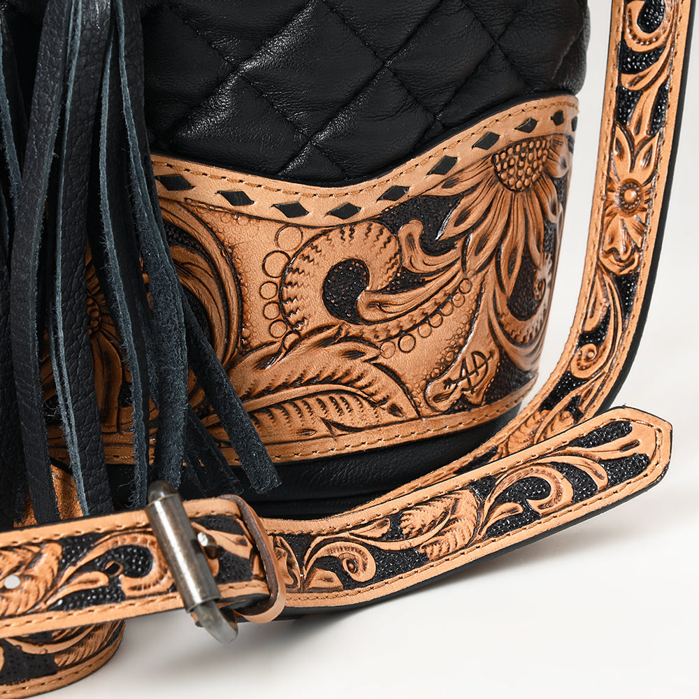 ADBG1670 Genuine Leather Women's Bucket Bag - Handcrafted Leather Purse for Women | Perfect for Work, Travel & Everyday Use