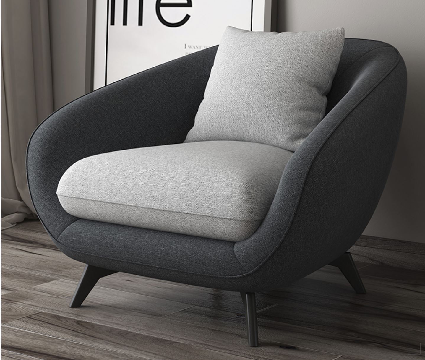 Modern Nordic Style Fabric Sofa - Contemporary LLONA Sofa for Living Room, Lounge & Office Comfort