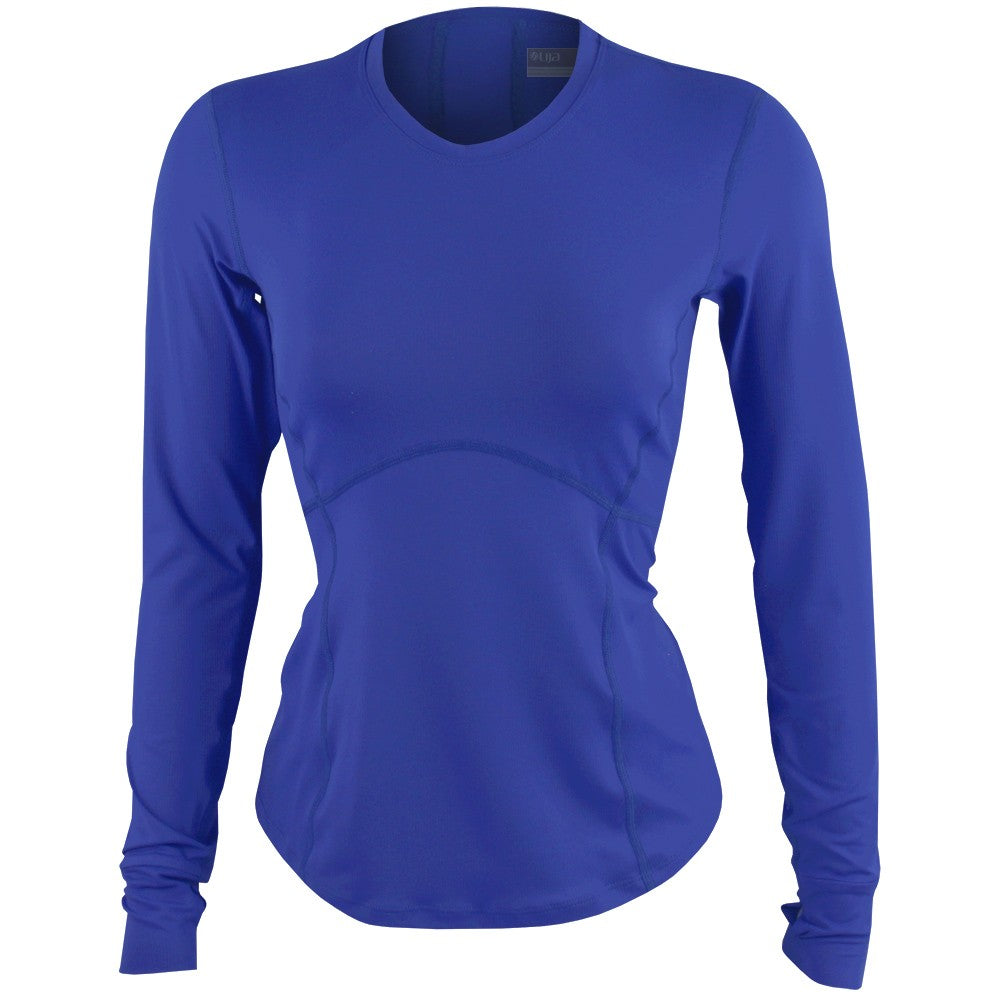 Lija Women's Hot Shot Titan Long Sleeve Top - Royal Blue Workout Shirt for Yoga, Running & Gym | Moisture Wicking & Breathable Activewear