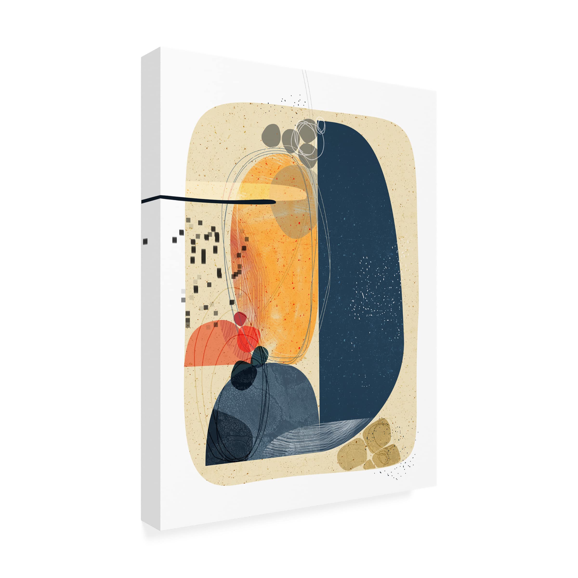 Trademark Fine Art 'Grounded' Canvas Wall Art by Ishita Banerjee - Modern Abstract Painting for Living Room, Bedroom & Office Decor