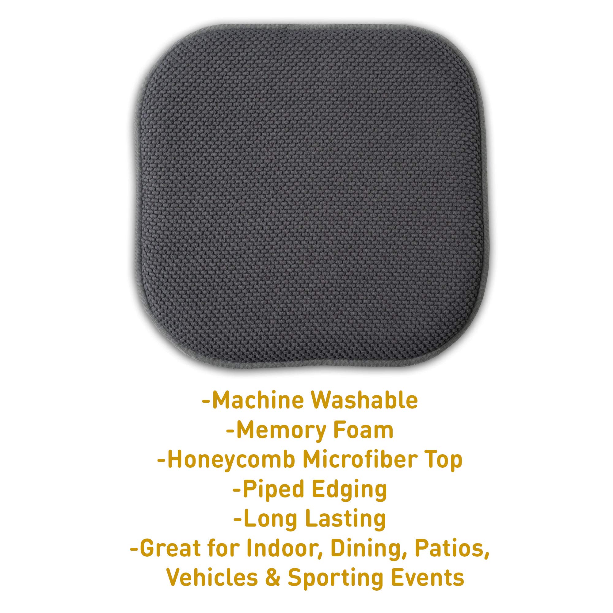 Sweet Home Collection Memory Foam Honeycomb Non-Slip Back 16