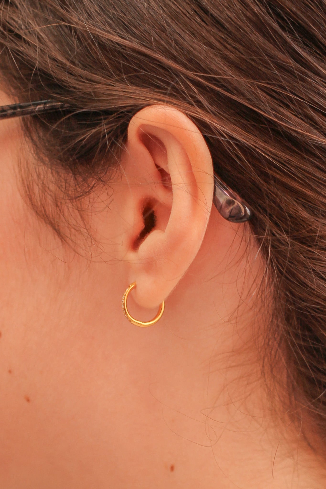 14K Gold Plated Micro Crystal Hoop Earrings - Elegant & Dainty Jewelry for Women, Perfect for Everyday Wear, Parties & Special Occasions