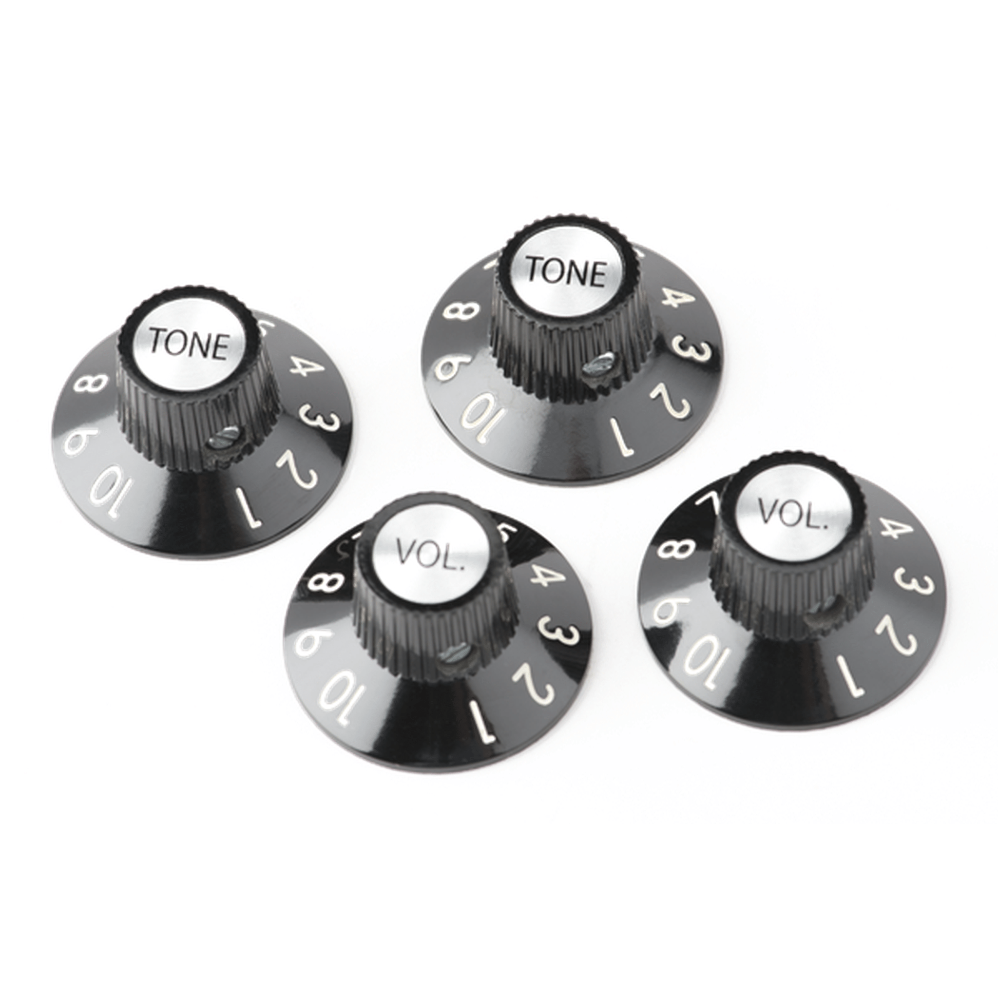 Fender 72 Telecaster Custom Replacement Knobs (4-Pack) - Black Guitar Parts for Electric Guitar Upgrade & Repair | Perfect for DIY Guitar Mods, Vintage Style Restoration, and Professional Setup