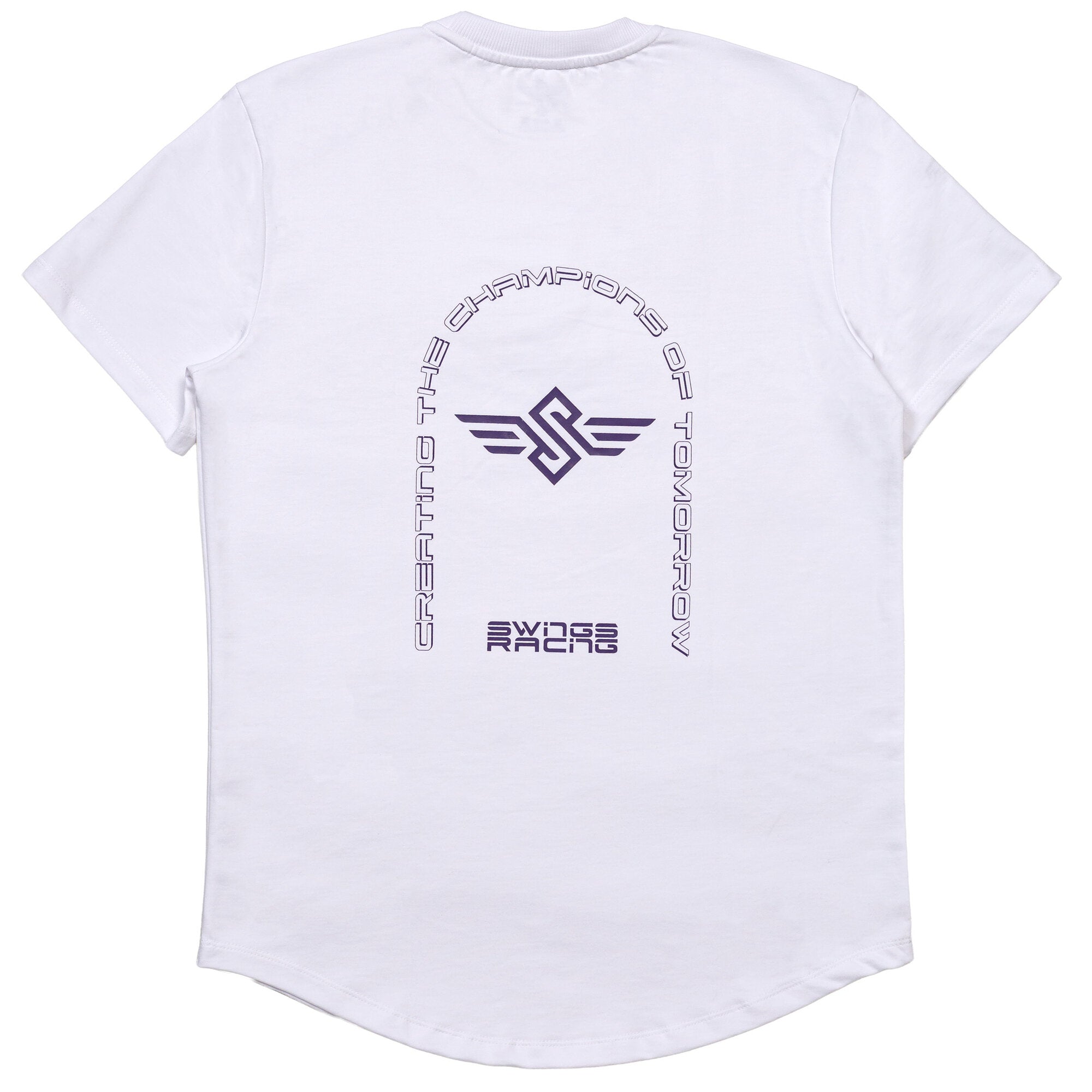 Swings Racing Tee - Purple Performance T-Shirt for Men & Women | Comfortable & Breathable Fabric for Running, Gym Workouts & Outdoor Activities