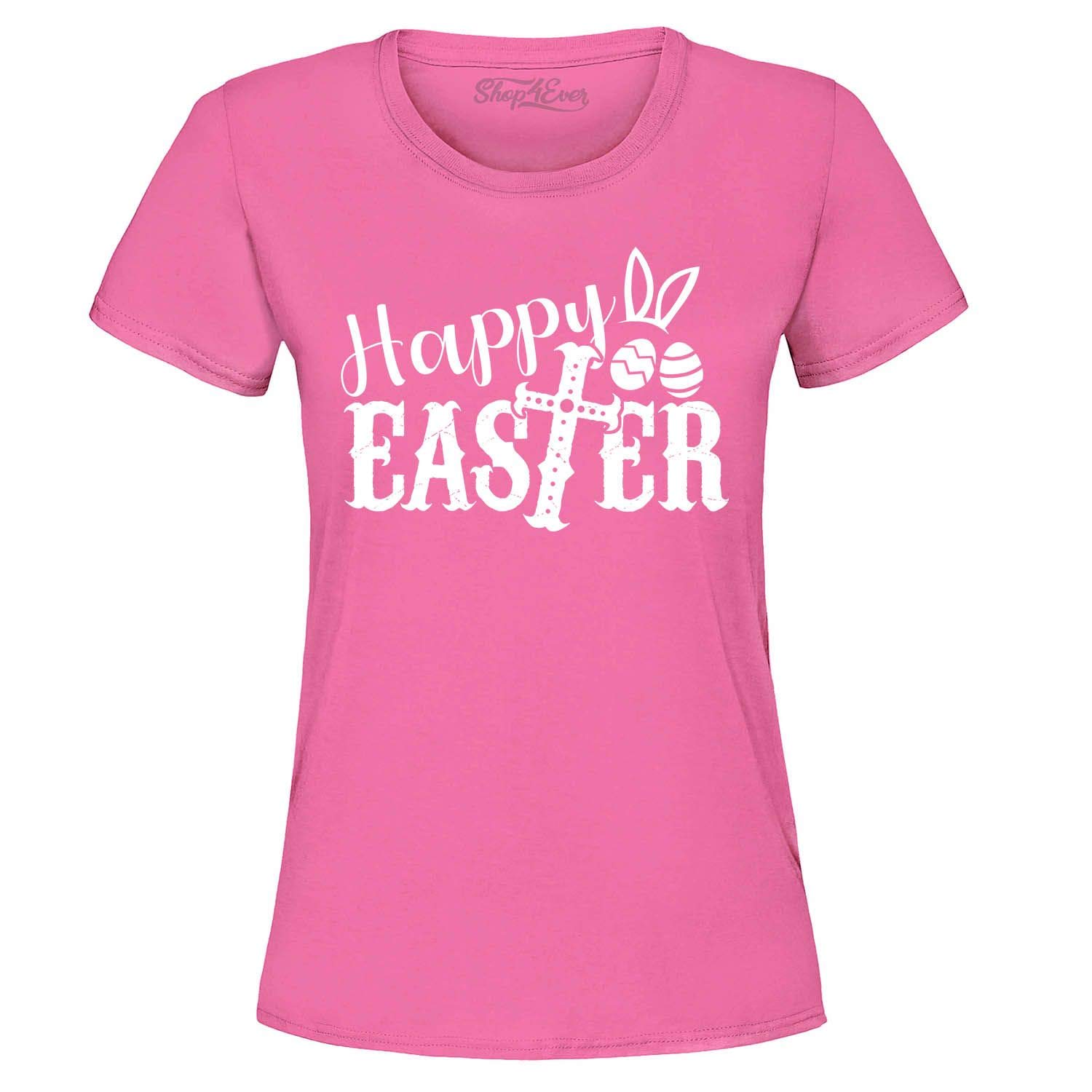Easter Cross Women's T-Shirt - Christian Faith Apparel for Spring Celebrations, Church Events & Family Gatherings