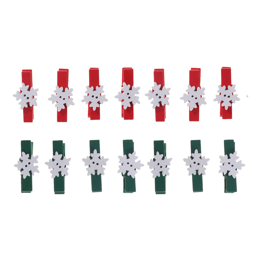 Colorful Christmas Wooden Clips - 40pcs Cute Cartoon Photo Holders for Cards, Paper & Decorations | Perfect for Home, Party & Holiday Scrapbooking