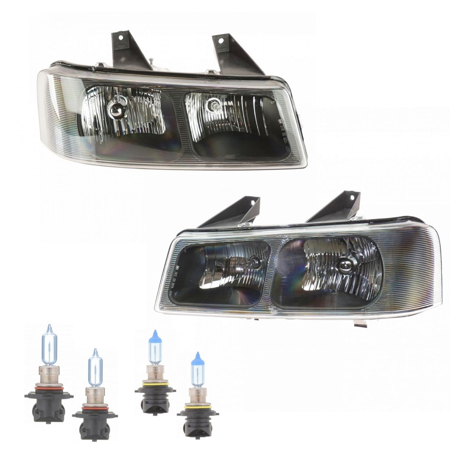 GMC Savanna & Chevy Express Van Replacement Headlights Set - Left & Right Side with Bulbs Included | Durable LED Headlamps for Night Driving & Off-Road Adventures