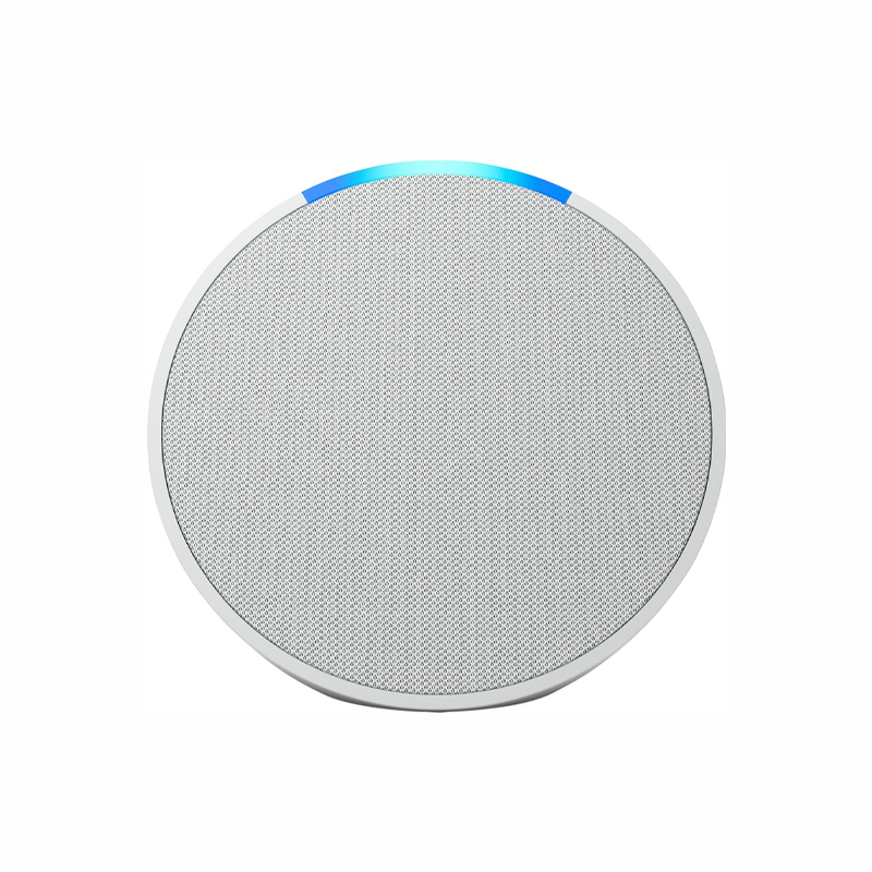 Amazon Echo Pop Smart Speaker with Alexa - White | Compact Design for Home, Office & Kitchen | Voice Control Music, Smart Home & More
