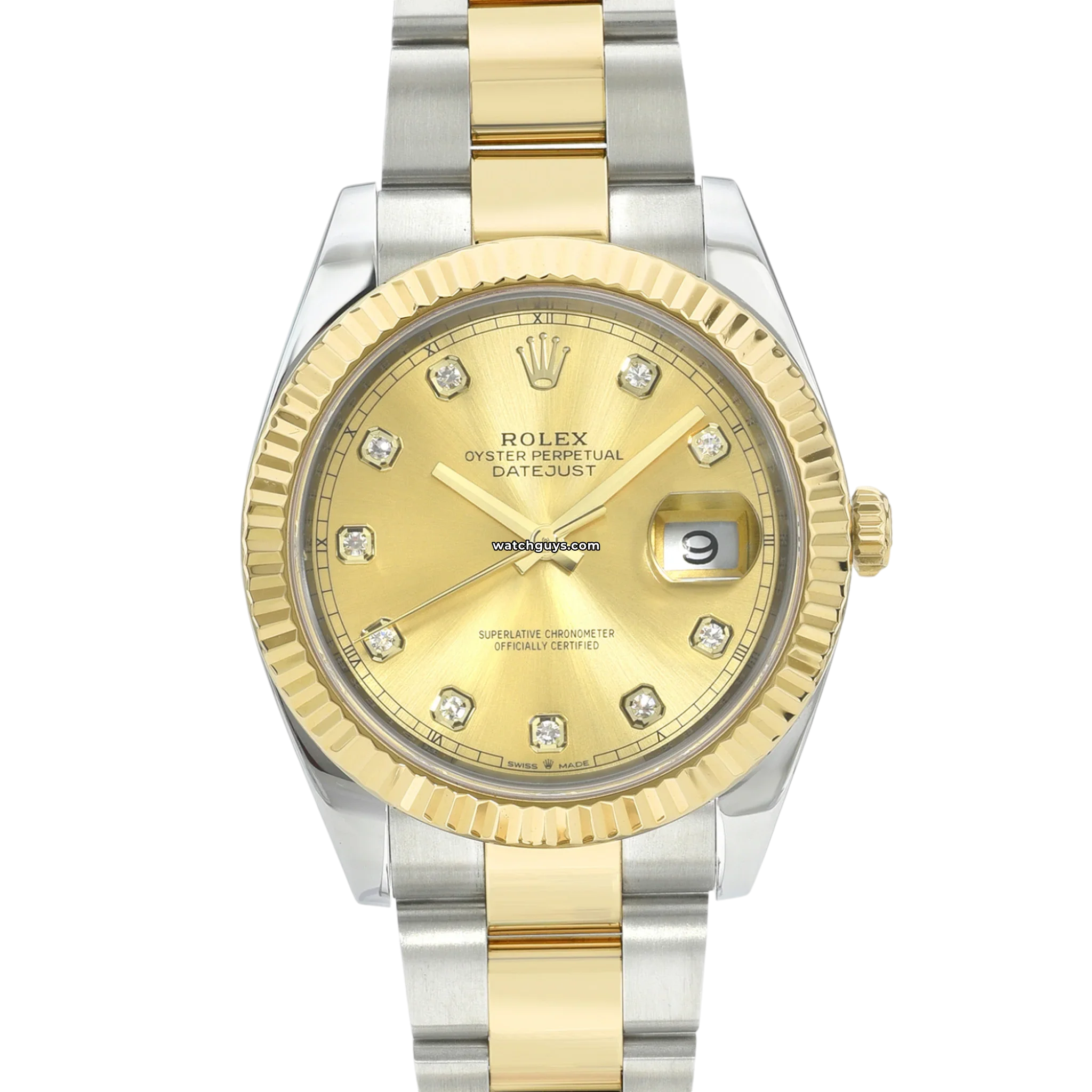 Rolex Datejust 126333 Men's Watch - 41mm Champagne Dial with Diamond Markers, Oyster Bracelet - Perfect for Business, Formal Events & Luxury Gifting