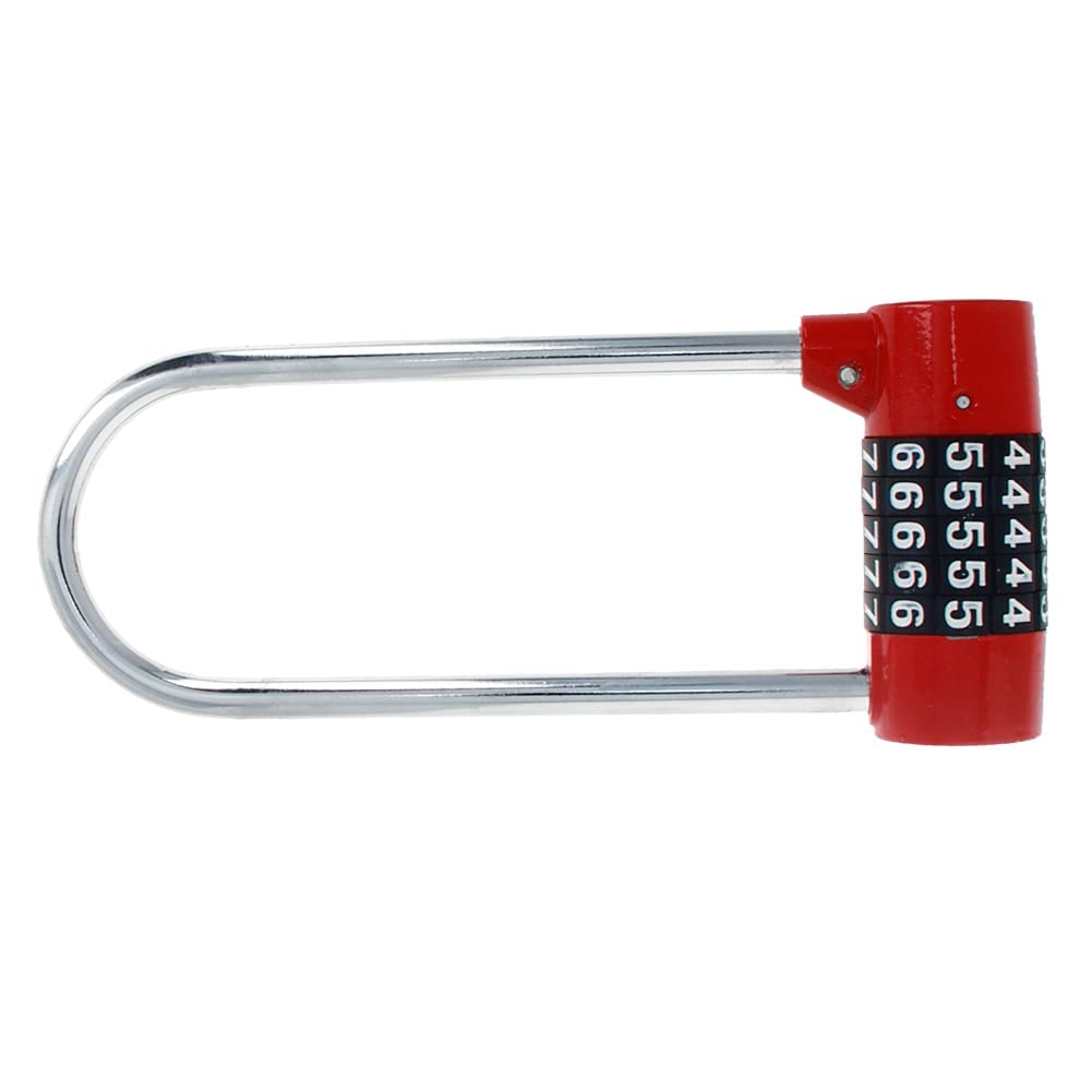 5 Digit Resettable Combination Padlock - Waterproof & Durable Shackle for Gym, School, Cabinets, Toolboxes, Luggage & Suitcases (2 Pack, Red) - Ideal for Travel, Storage & Security Needs