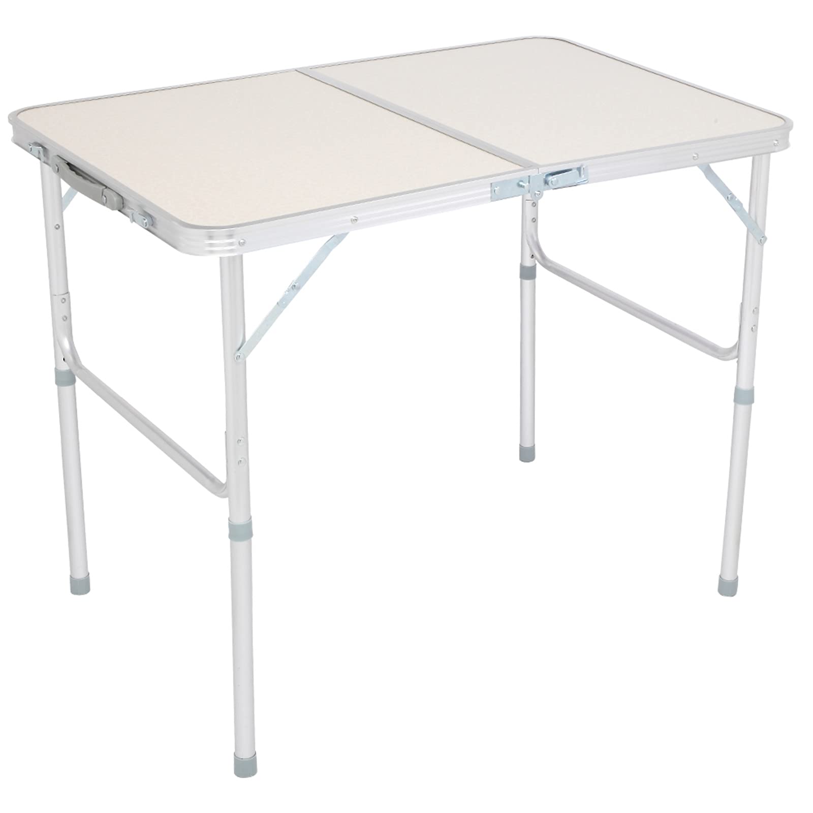 3ft Folding Table Heavy Duty Adjustable Height Aluminum Portable Indoor Outdoor Picnic Party Camping Table for BBQ, Tailgating, Beach & Backyard Use