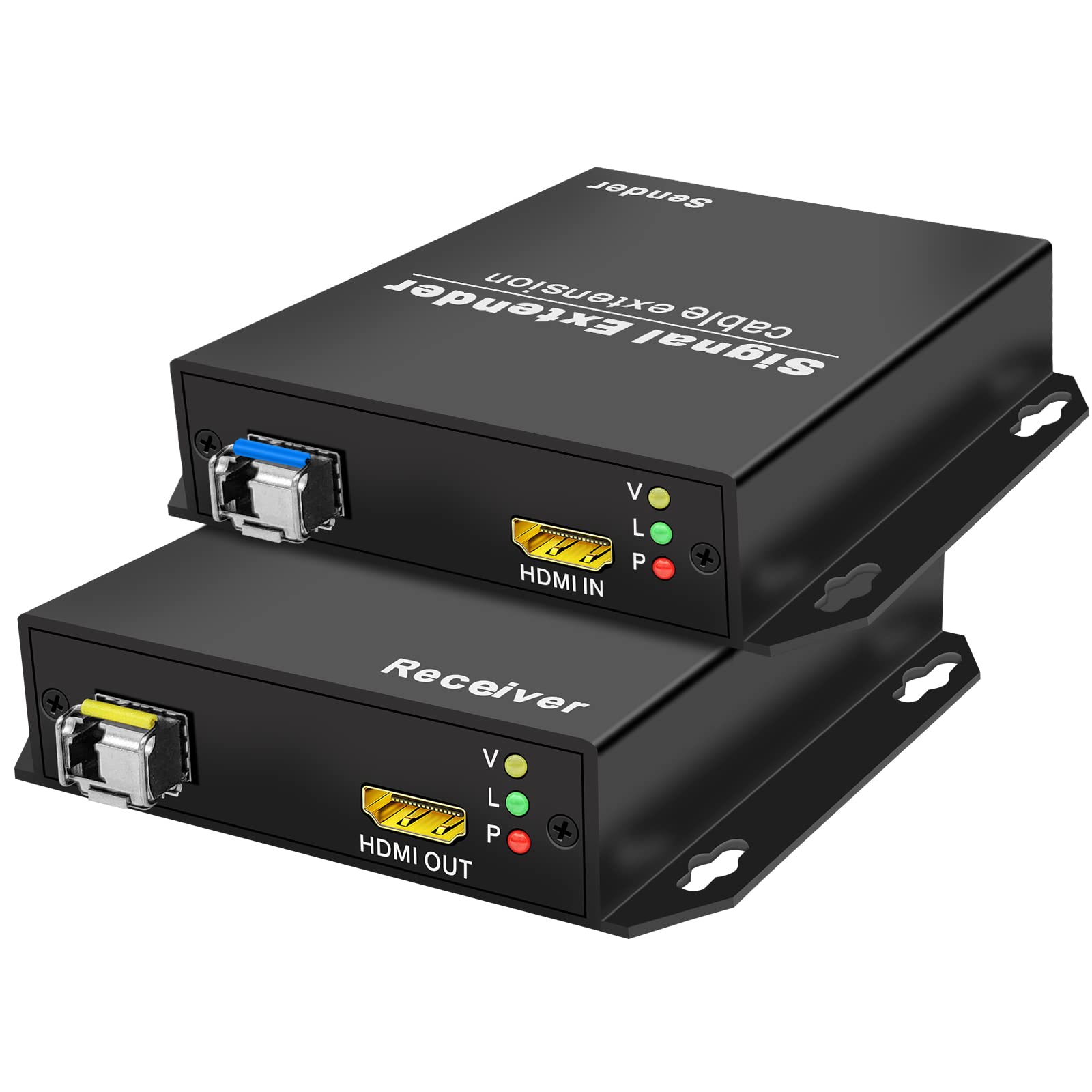 HDMI Fiber Optic Extender - 1080P@60Hz Full HD Uncompressed Transmission up to 20km, Plug & Play, Compatible with All OS - Perfect for Home Theater, Conference Rooms & Long-Distance AV Setups