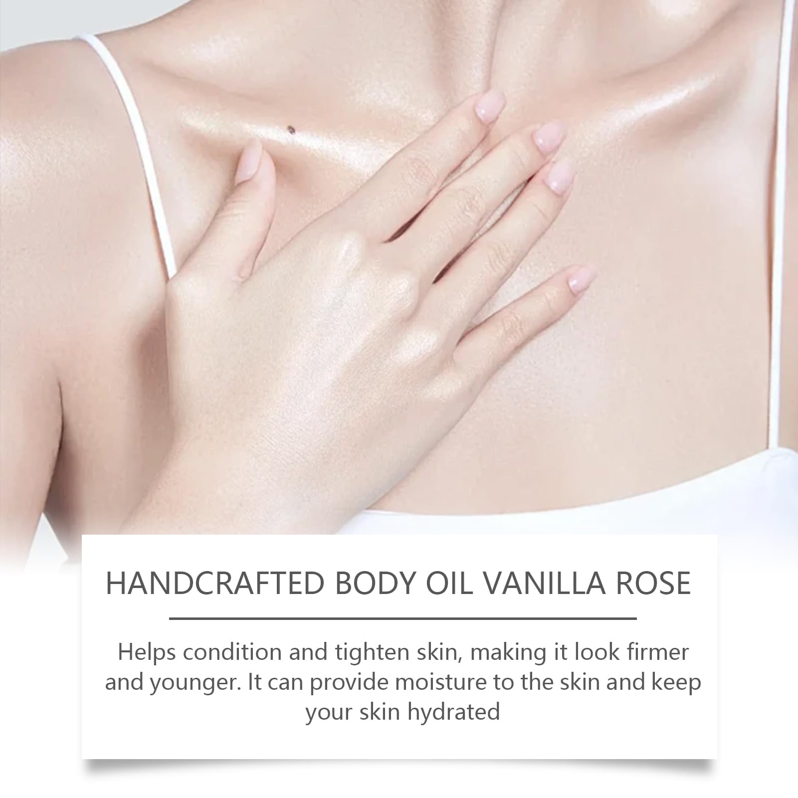 Vanilla Rose Body Oil for Skin & Hair Care - Nourishing Handcrafted Oil