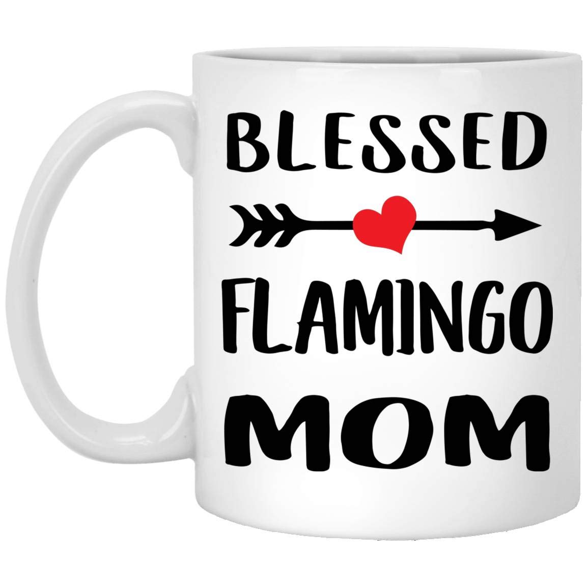 Blessed Flamingo Mom Coffee Mug - 11 Oz White Ceramic Funny Gift for Women, Christmas 2024, Birthday, Mother's Day - Perfect for Coffee, Tea & Hot Drinks at Home or Office