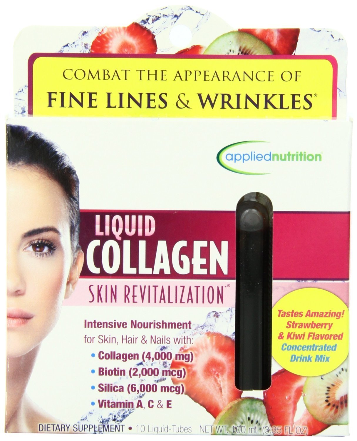 Hydrolyzed Liquid Collagen with Vitamin A & C - Natural Collagen for Face & Skin - Same Effect as Collagen Ampoules - 10 Liquid Tubes - 100% Guaranteed - Anti-Aging & Skin Hydration for Daily Beauty Routine