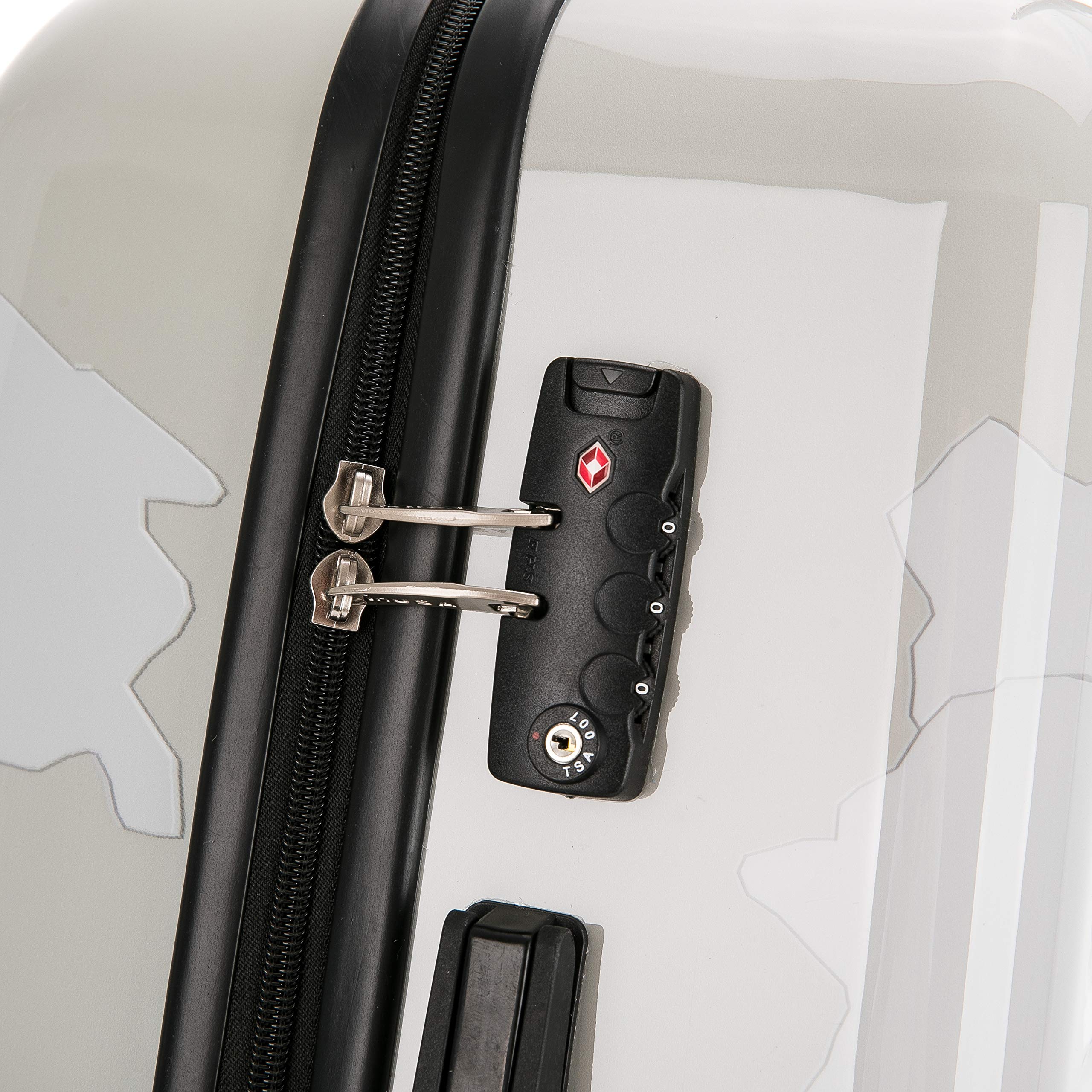 InUSA 3-Piece Hardside Luggage Set with 360° Spinner Wheels - Lightweight Durable Suitcase for Travel (20in, 24in, 28in) | Perfect for Business Trips, Family Vacations & International Travel