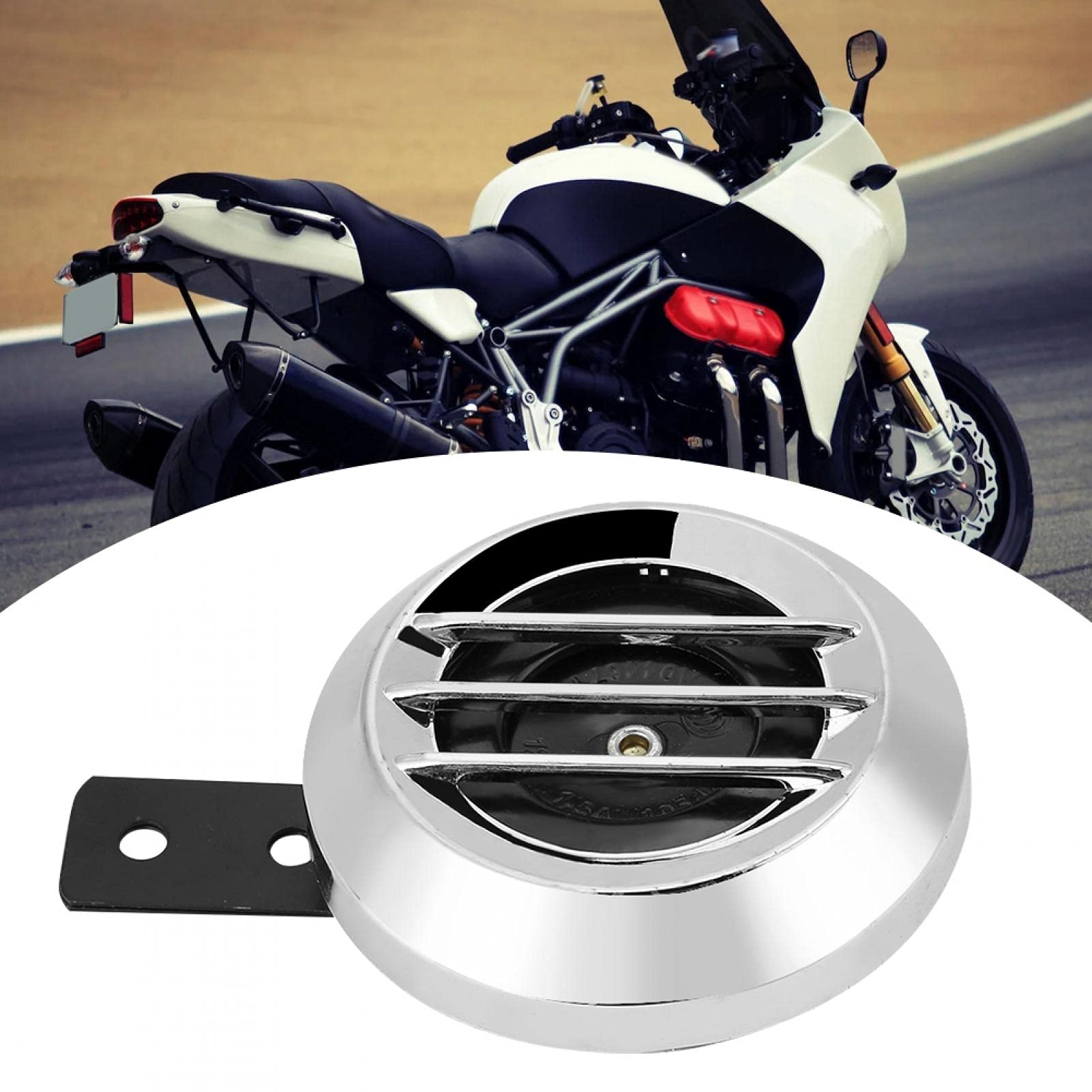 12V 110dB Universal Electric Horn Siren - High-Powered Round Speaker for Motorcycle, Car, Truck & Boat - Emergency Alerts, Safety Warnings & Off-Road Adventures - Ideal for Road Safety, Vehicle Upgrades & Outdoor Adventures