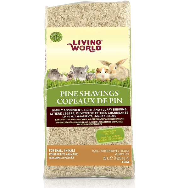 Living World Pine Shavings for Small Animals - Natural Bedding for Hamsters, Rabbits & Guinea Pigs - Soft & Absorbent Small Pet Cage Liner - Perfect for Cages, Hutches & Nesting Areas