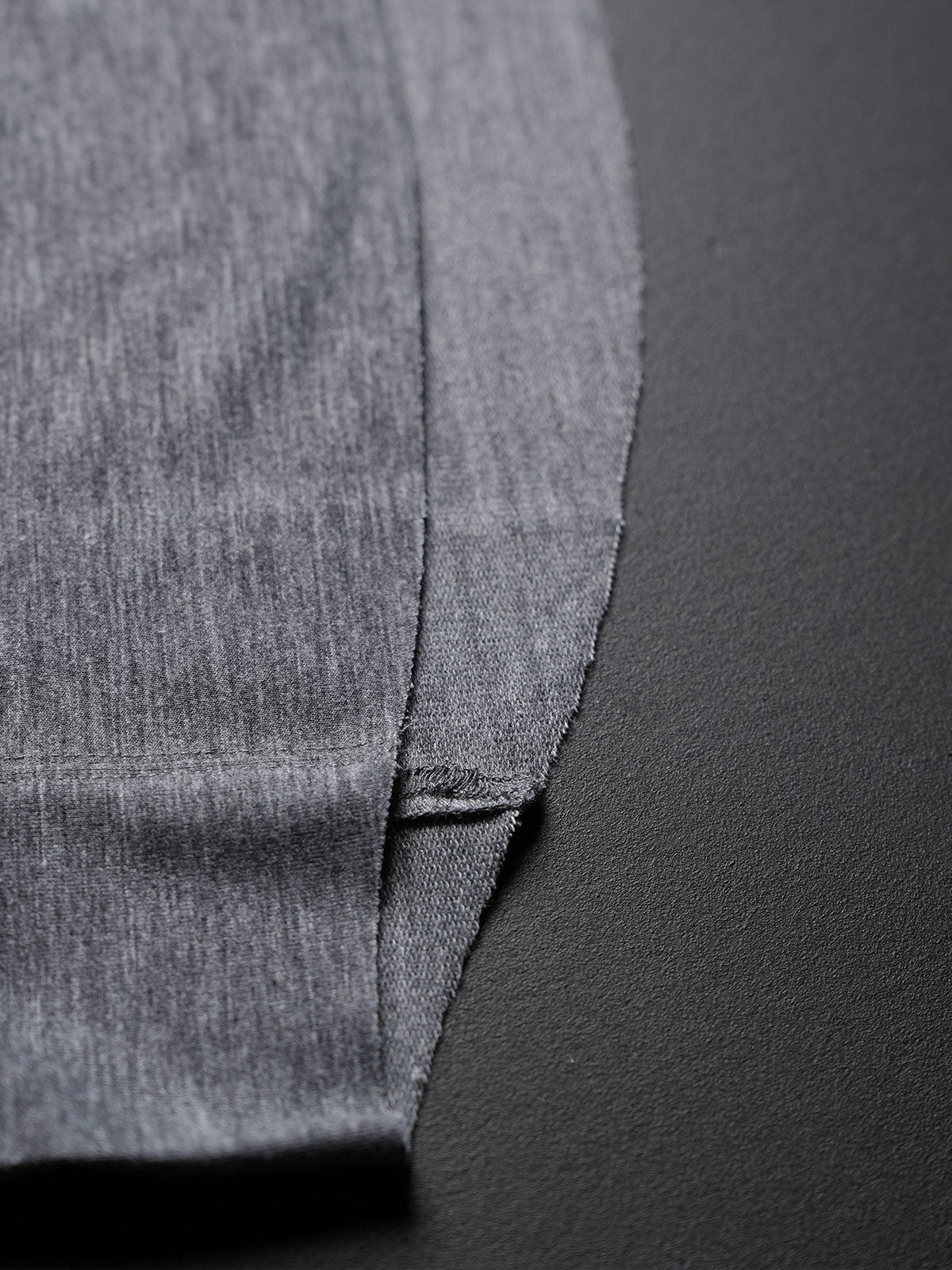 Core Long Sleeve Shirt for Men - Soft Grey Cotton Crewneck Tee - Casual Wear & Layering Essential