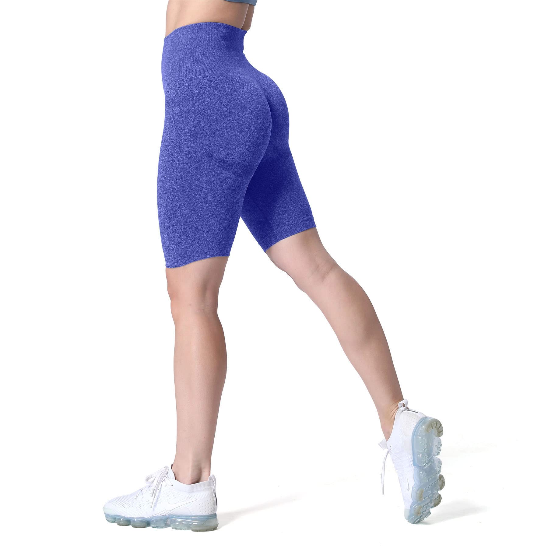 Aoxjox Women's High Waist Seamless Biker Shorts - Tummy Control Workout Shorts for Gym, Running, Yoga | Perfect for Fitness, Lounge & Everyday Wear
