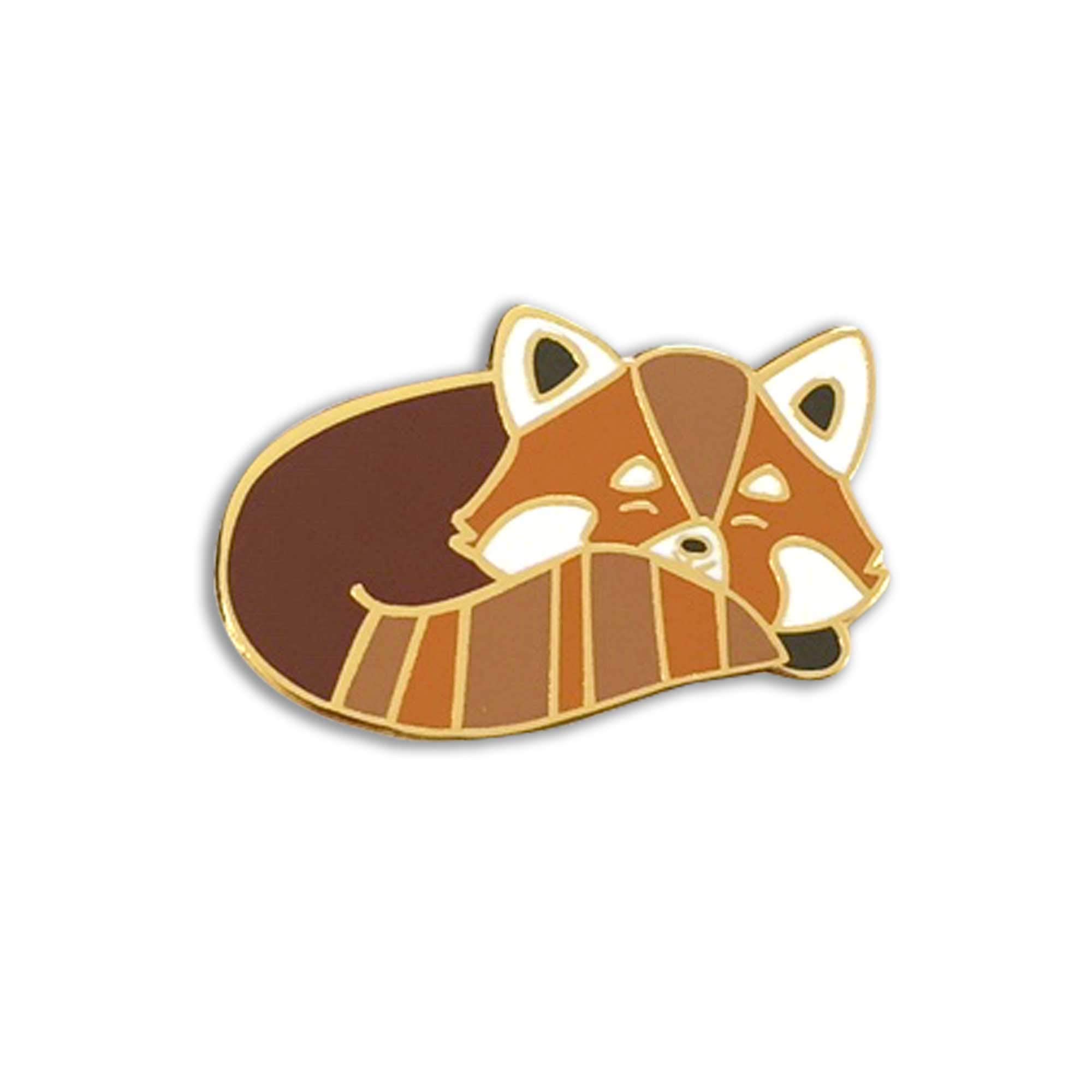 **Cute Red Panda Sleeping Enamel Pin - Kawaii Animal Brooch for Backpacks, Jackets & Gifts - Perfect for Anime Fans & Collectors**