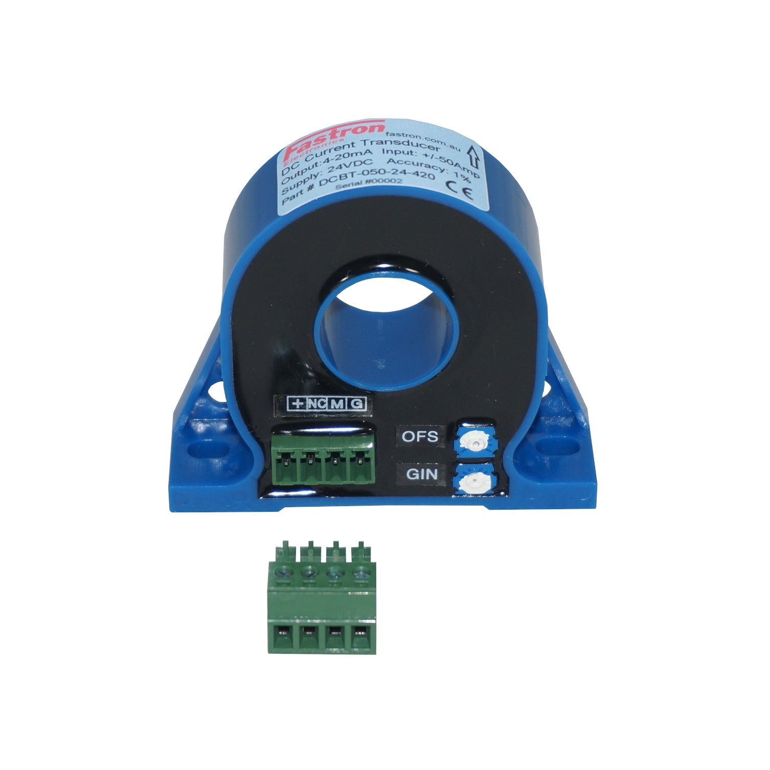 DCBT 200 24 420 Hall Effect DC Current Transducer, ±200A DC Current Sensor, 4-20mA Bipolar Output, 24VDC Power Supply, 20mm Aperture - Ideal for Solar Power Systems, EV Charging, and Industrial Automation