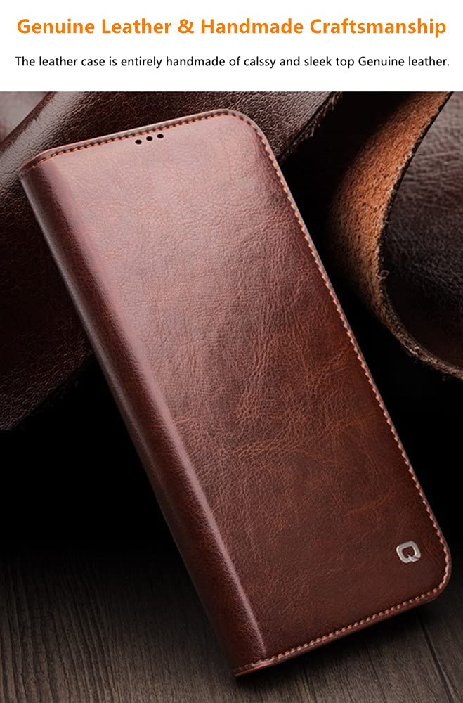 Luxury Genuine Leather iPhone 13 Pro Max Wallet Case – Handmade Flip Cover with Card Slots, Kickstand & Durable Frame | Business & Fashion Accessory for iPhone 13 Pro Max 6.7