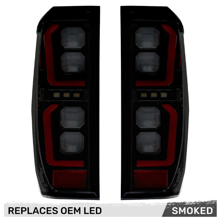 GMC Sierra 1500 2019-2023 LED Tail Lights - Smoked OLED Replacement for OEM - Upgrade Your Truck's Style & Safety for Night Driving & Off-Road Adventures