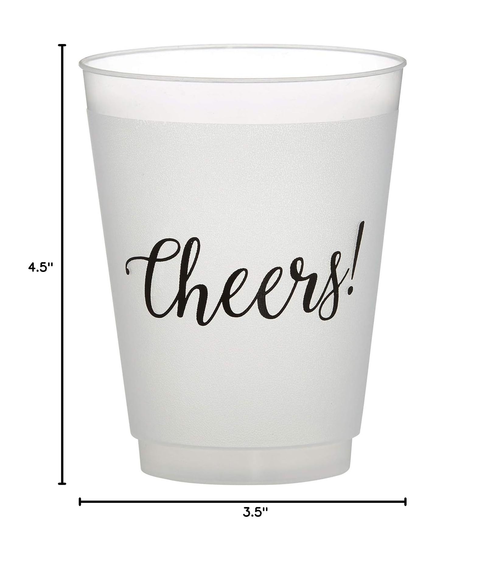 Santa Barbara Design Studio 8-Pack Reusable BPA-Free 16oz Frosted Plastic Cups for Wedding, Party & Celebrations - Eco-Friendly Drinkware for Cocktails, Beer & Beverages