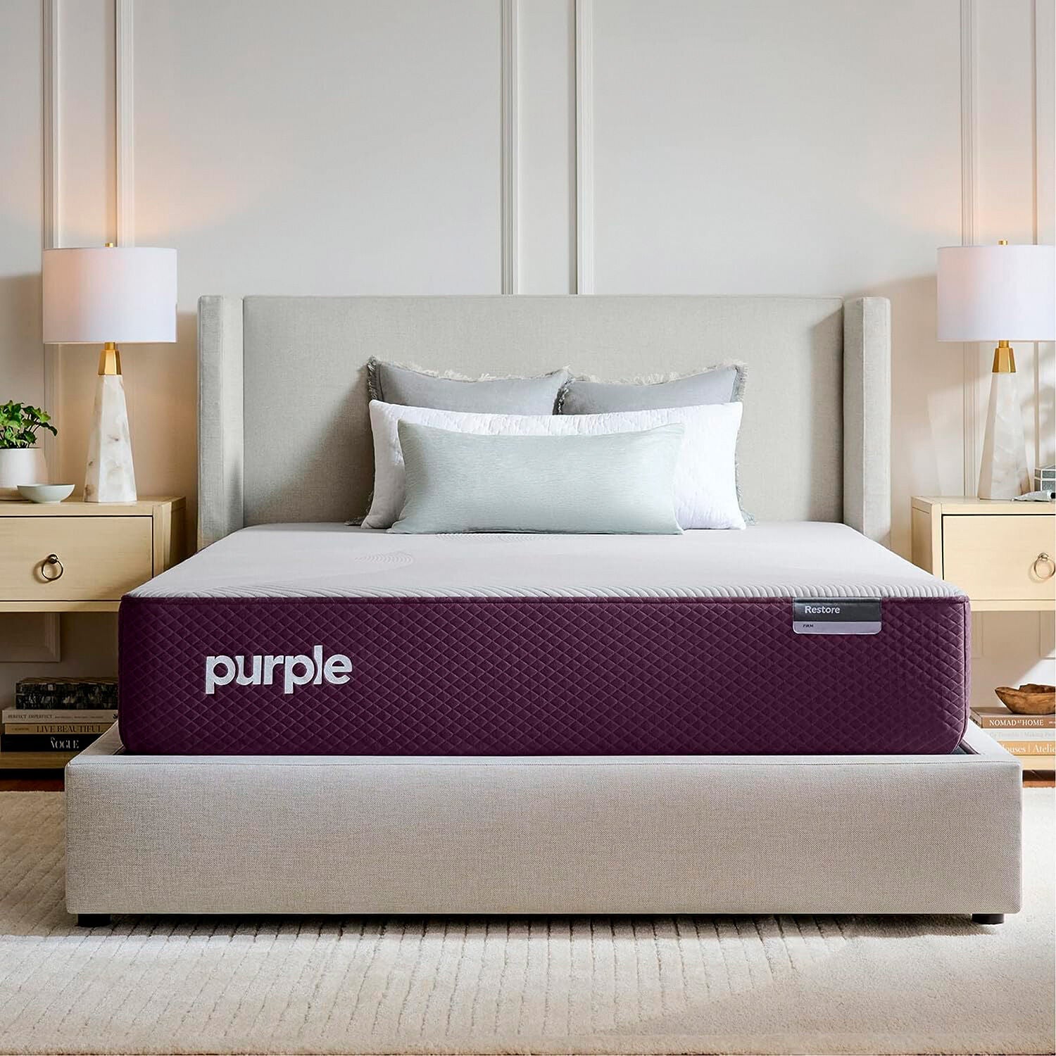 Purple Restore Soft Mattress - Premium Comfort for Back Pain Relief & Pressure Relief - Perfect for Side Sleepers & Couples - Bedroom, Guest Room, Dorm Room