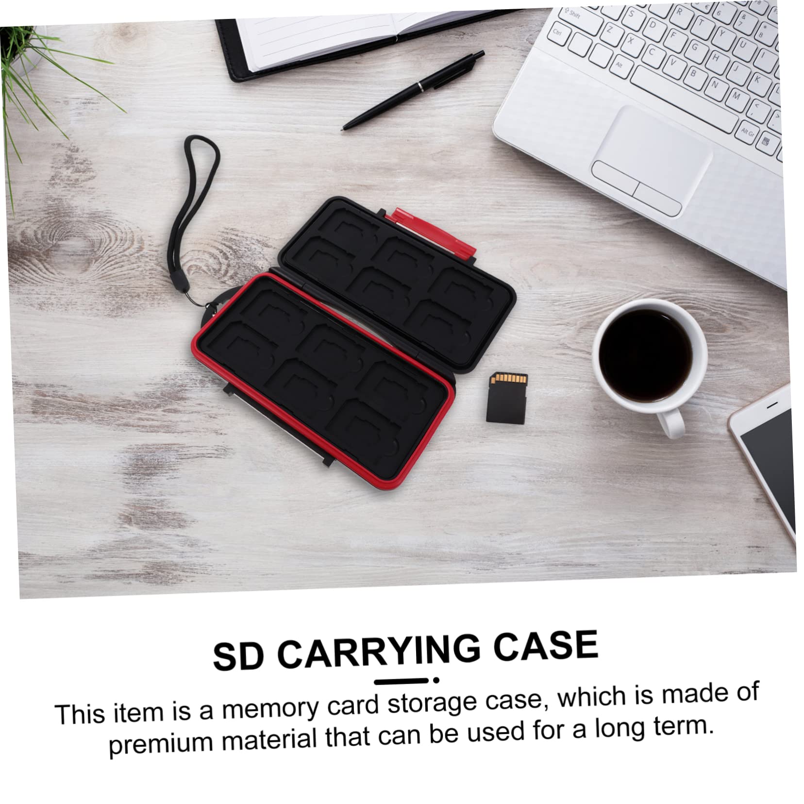 Gadpiparty 2 Pack Waterproof SD Card Storage Case - Plastic Memory Card Holder for TF, Micro SD Cards | Compact & Durable Card Organizer for Travel, Photography, Outdoor Adventures (Red)
