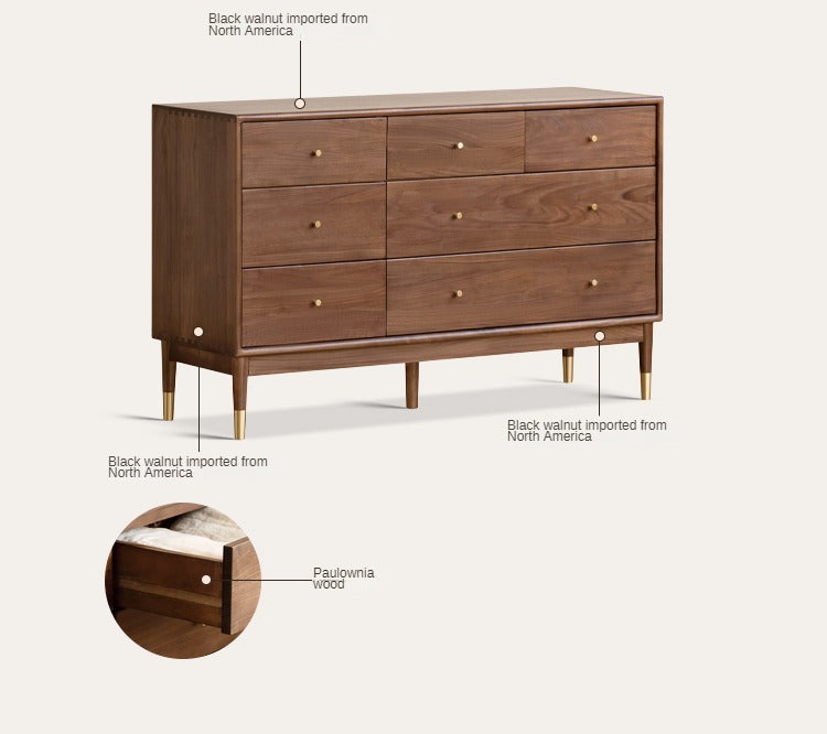 Solid Black Walnut & Oak Wood Drawer - Modern Porch Cabinet for Outdoor Storage & Entryway Organization | Perfect for Patio, Deck, and Garden Decor