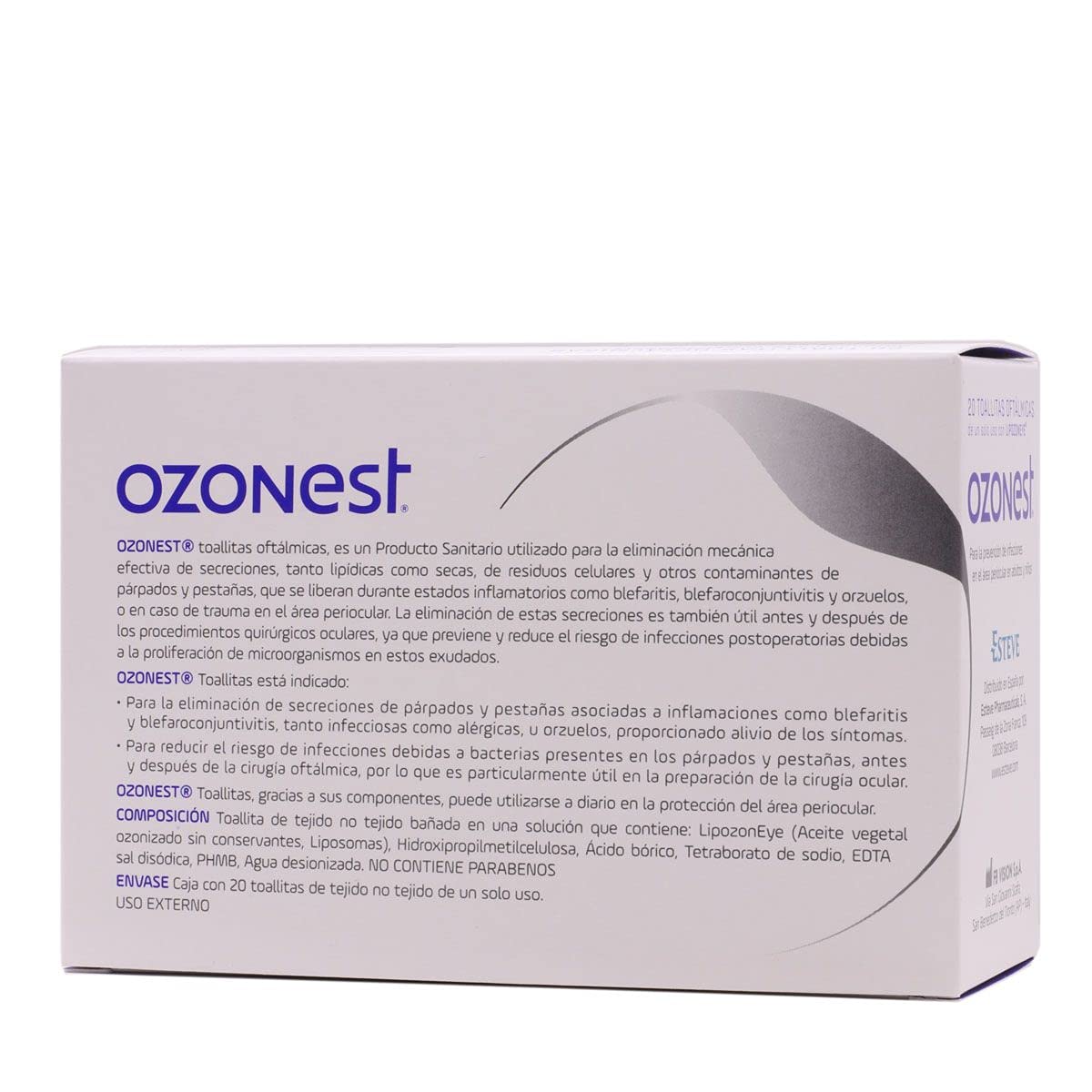 ESTEVE PHARMACEUTICALS Ozonest Sterile Eye Wipes - 20 Count | Gentle Ophthalmic Cleansing for Eye Discharge & Debris | Prevents Eye Infections | Perfect for Dry Eyes, Contact Lens Wearers & Post-Surgery Care
