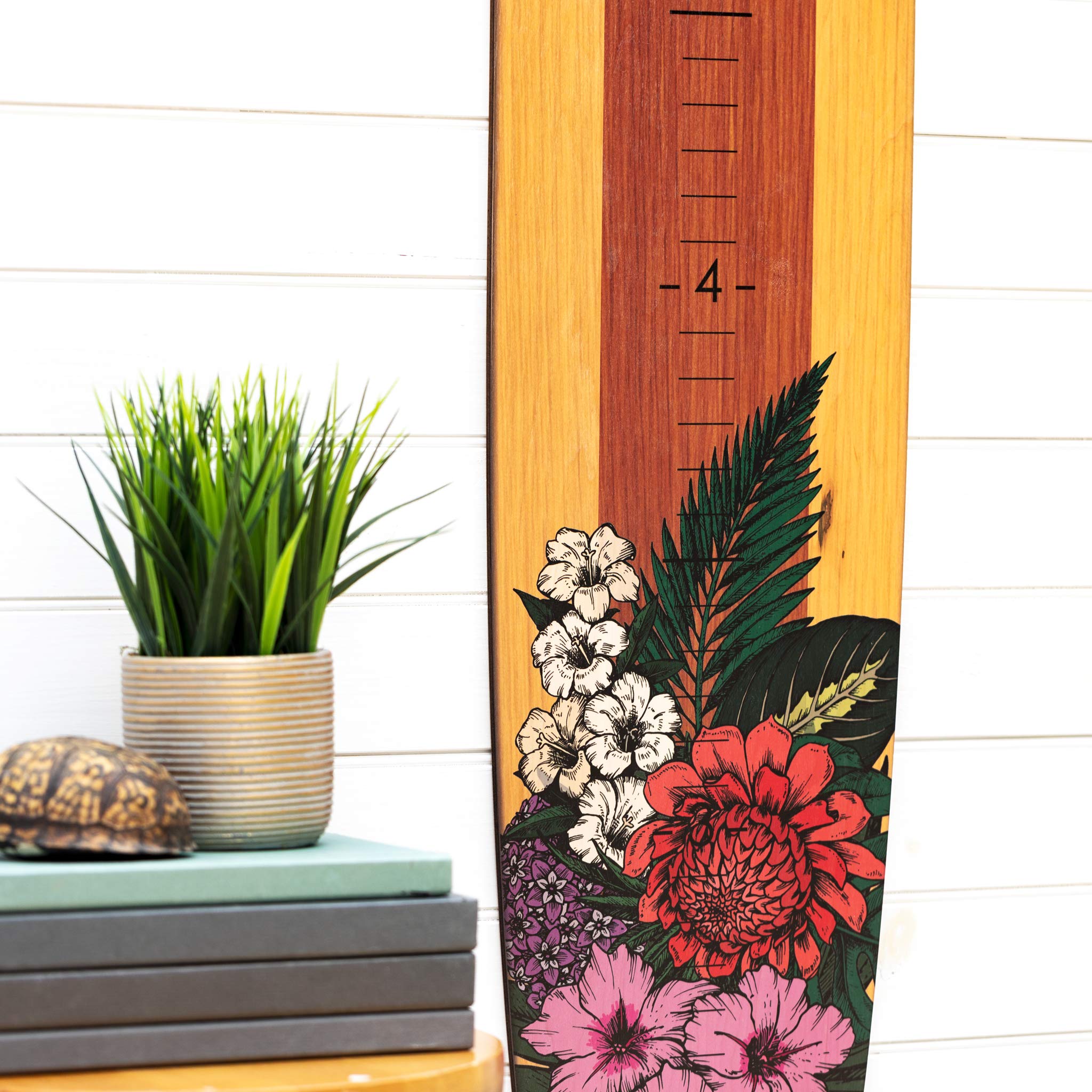 Wooden Surfboard Baby Growth Chart for Wall - 57