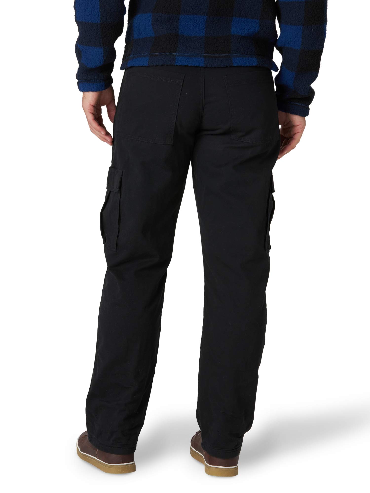 Wrangler Authentics Men's Fleece Lined Cargo Pants - Winter Work Pants for Outdoor Activities, Hiking & Casual Wear