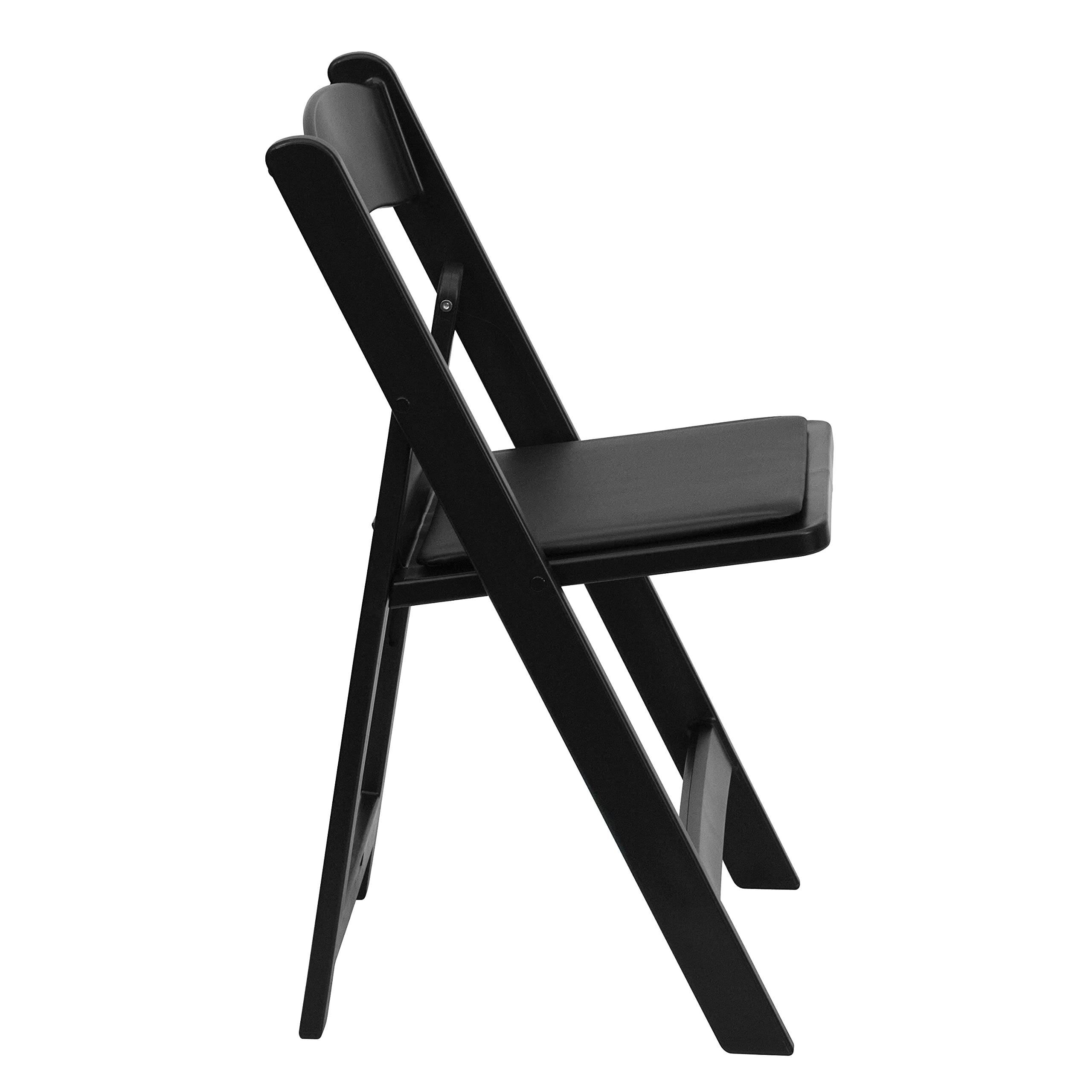 EMMA + OLIVER 4-Pack Black Resin Folding Chairs - 800LB Weight Capacity, Lightweight & Comfortable Event Chairs for Indoor/Outdoor Use - Perfect for Parties, Weddings, Picnics, and Camping