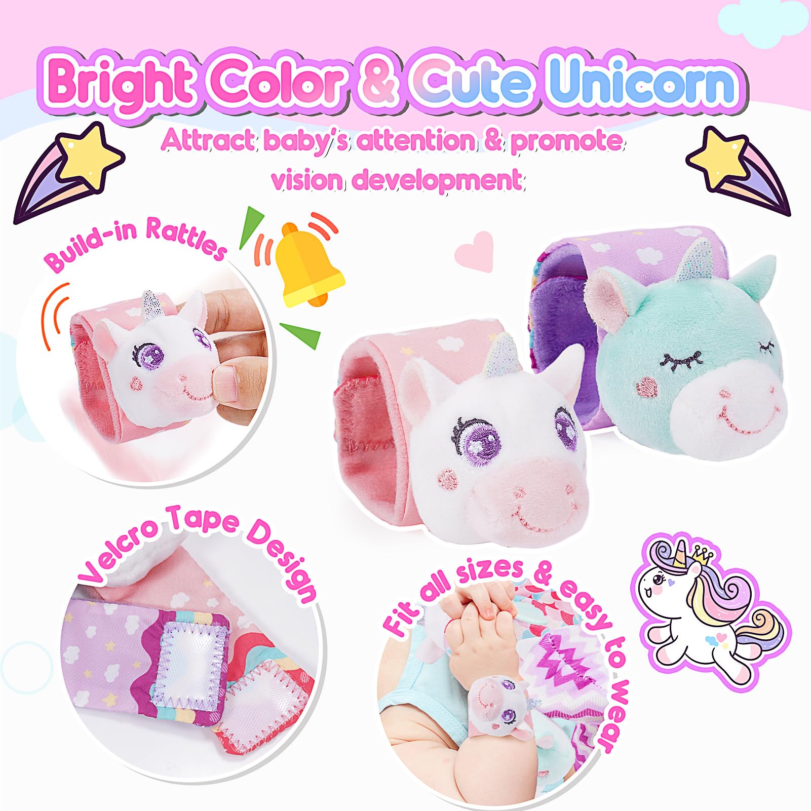 Baby Rattle Socks 0-12 Months - Sensory Toys for Infant Development - Perfect Baby Shower Gift for Playtime & Learning