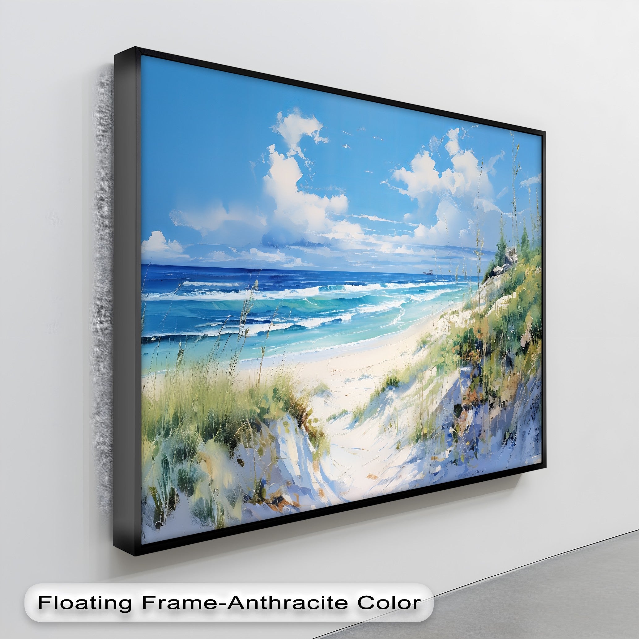 Coastal Calm Tranquil Seaside Dunes Canvas Print - Beach Wall Art for Living Room, Bedroom & Office Decor