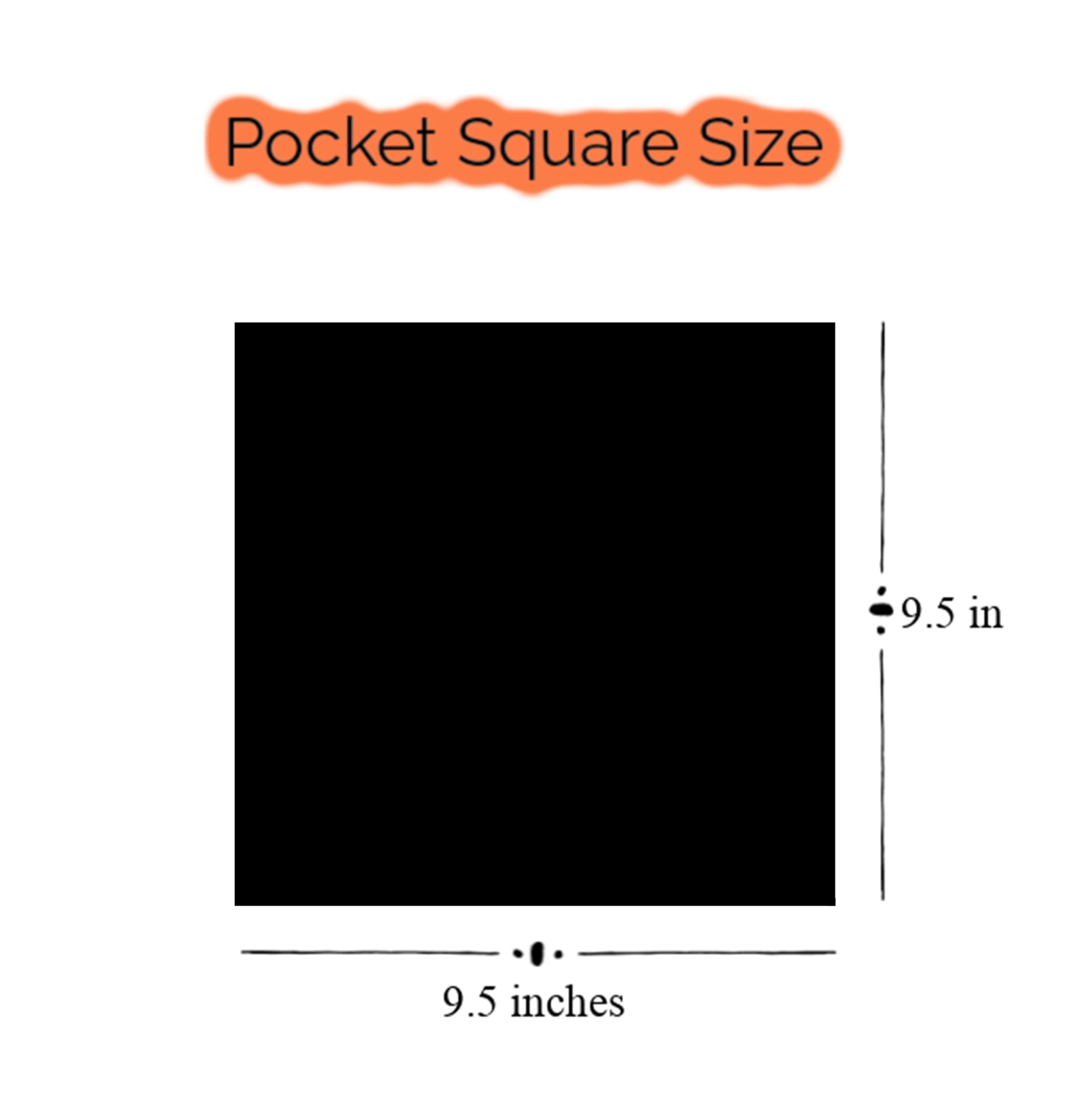 Men's Solid Color Formal Tie & Pocket Square Set - Neckties for Office & Wedding
