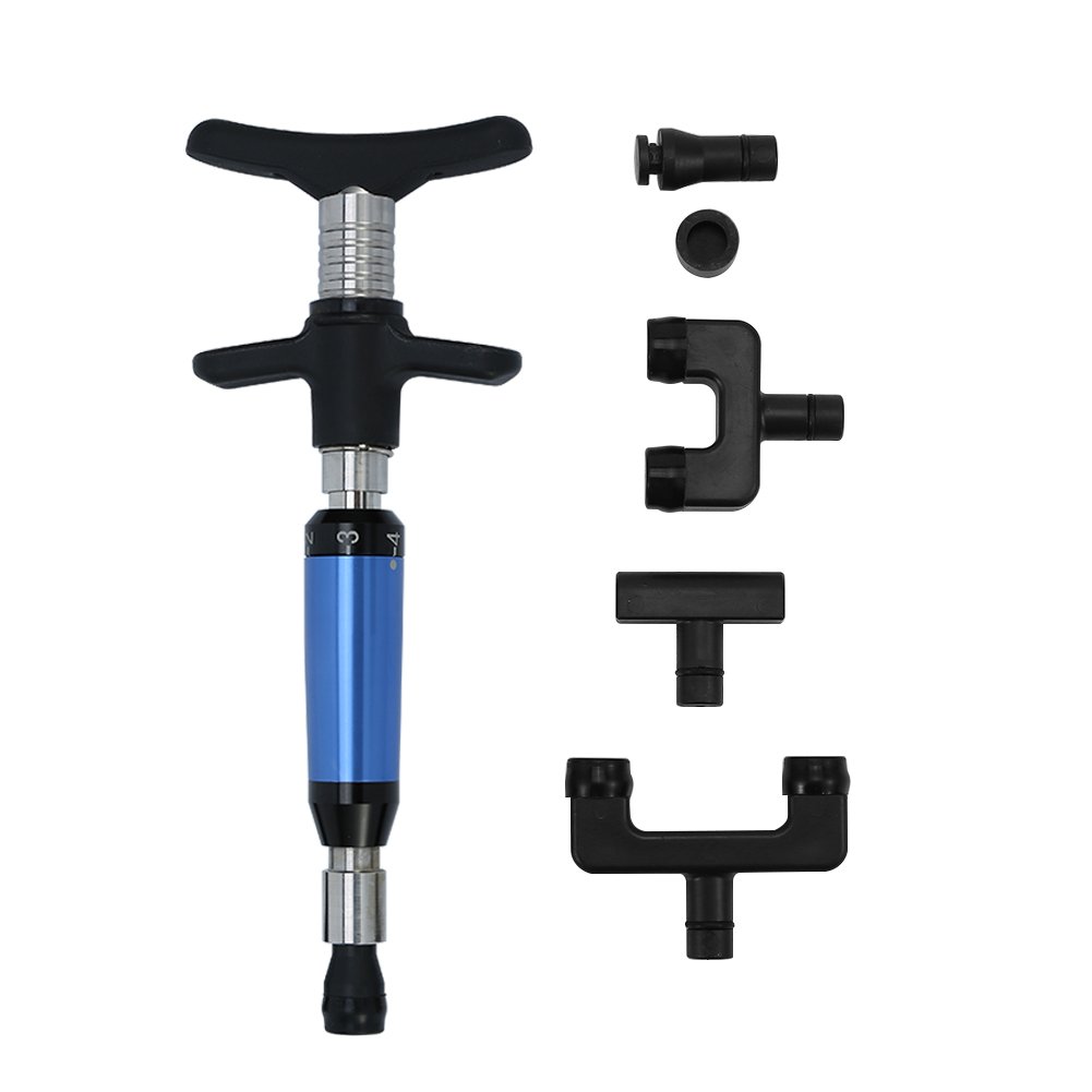 Professional Chiropractic Tool Kit - 6-Level Spinal Adjuster with 4 Interchangeable Heads for Pain Relief & Posture Correction | Portable Chiropractor Device for Home & Clinic Use | Ideal for Back Pain, Neck Pain & Muscle Relaxation