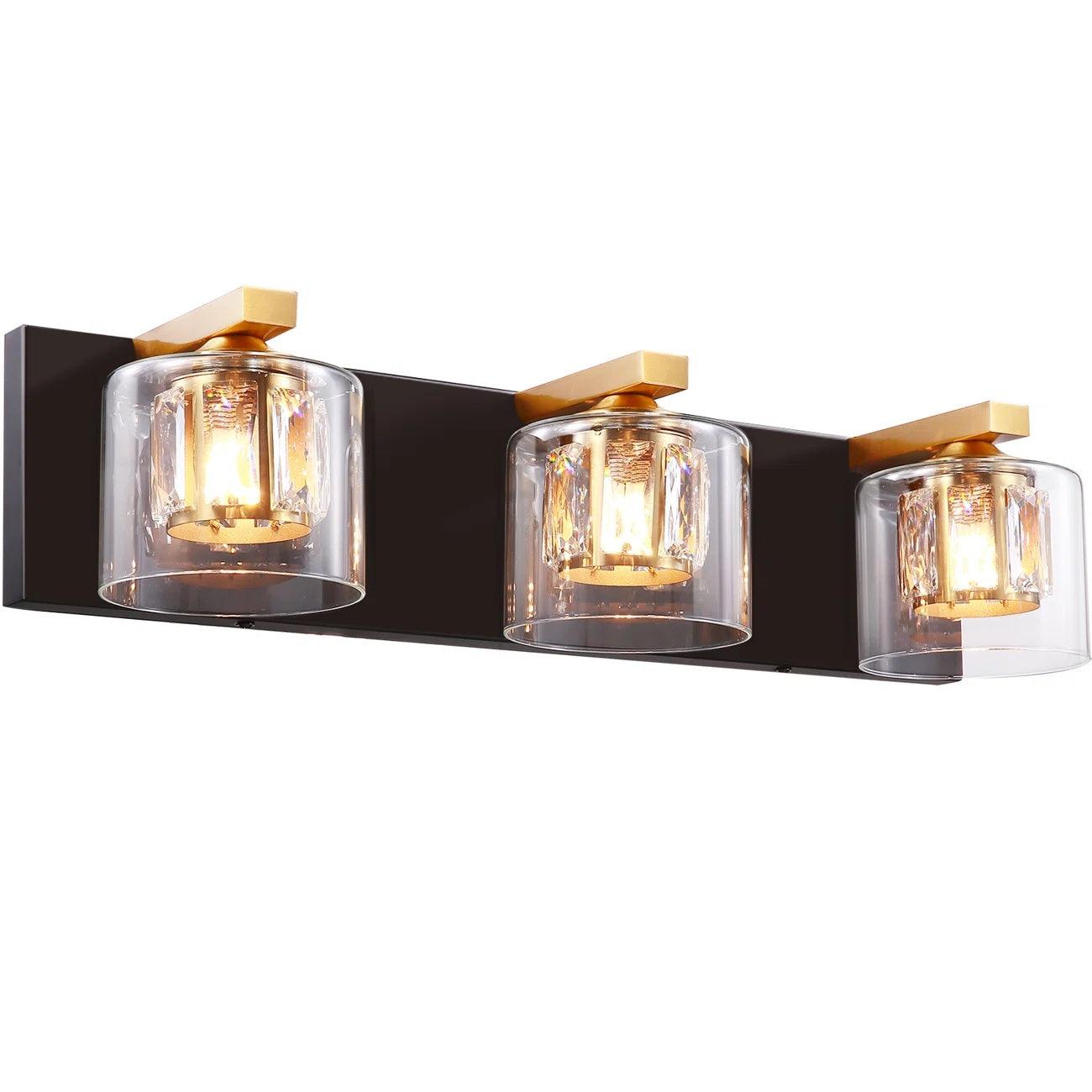 Kolt Modern 3-Light Bathroom Vanity Light Fixture - Brushed Nickel Finish for Bathroom, Powder Room & Dressing Area Lighting