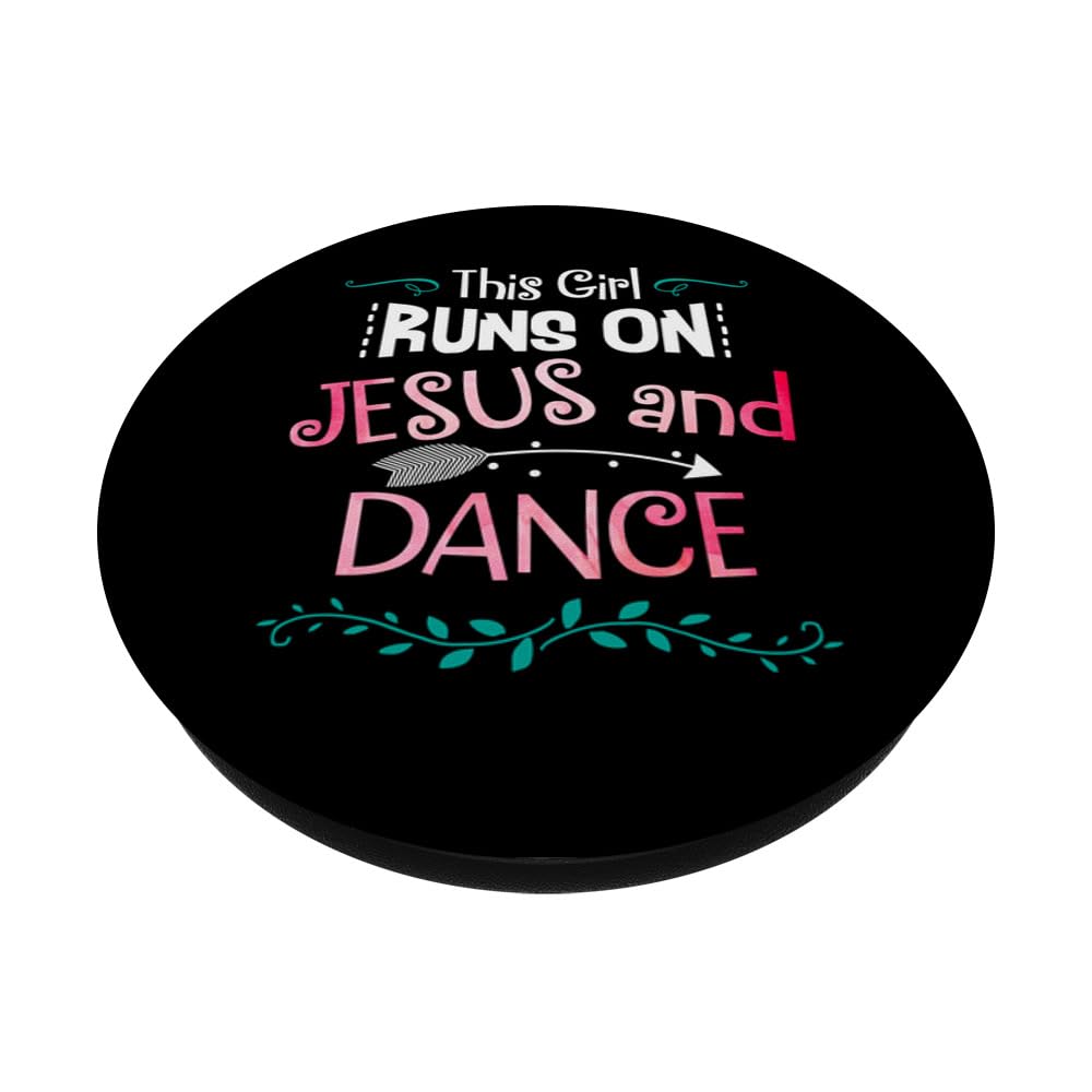Jesus and Dance Christian Love Dancer Gift - Standard PopGrip with Swappable Top | Perfect for Bible Study, Church Events & Dance Performances