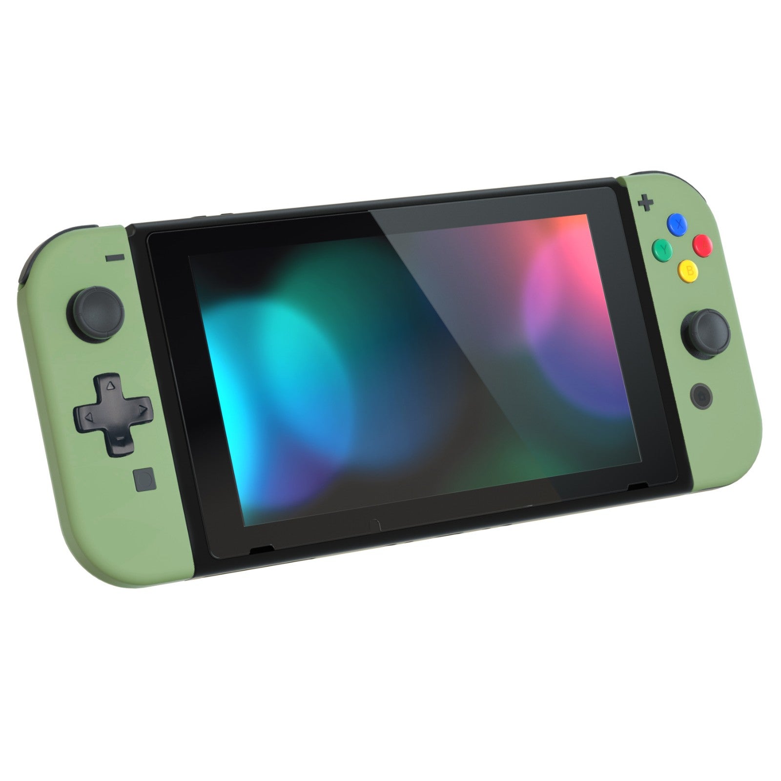 eXtremeRate Dpad Version Replacement Shell Case with Buttons for Nintendo Switch Joy-Con (Matcha Green) - Custom Controller Upgrade for Gaming Enthusiasts