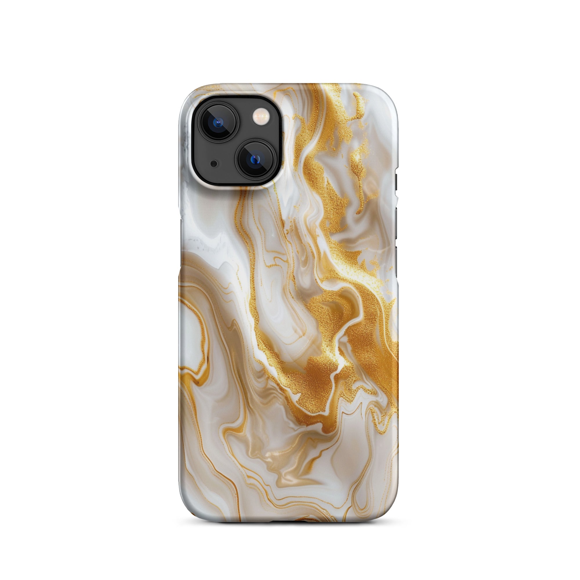 Elegant Gold Marble Snap Case for iPhone 14/13/12/11 Pro Max - Stylish Protective Cover with Secure Fit - Perfect for Daily Use, Work & Travel