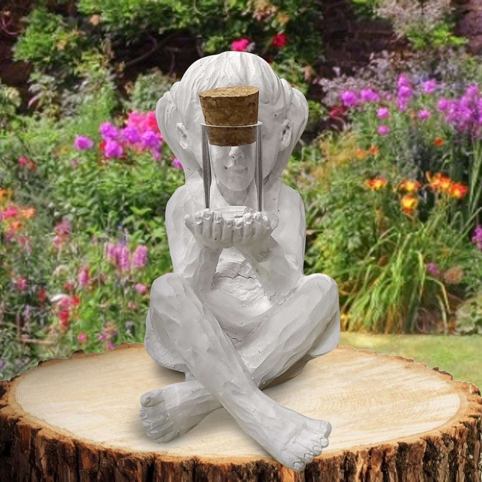 LILOVE Solar-Powered Firefly Garden Statue - 2 Pack Outdoor Decor, Cute Kid Sculpture for Lawn, Patio & Yard - Perfect for Garden, Home & Landscape Decoration at Night