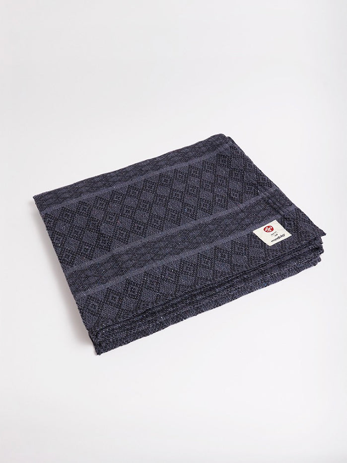Manduka Premium Cotton Blanket - Soft & Breathable Yoga Blanket for Meditation, Home Decor & Travel - Thunder Gray - Eco-Friendly & Machine Washable